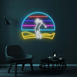 Golf Player Neon Sign, Golfer LED Light, Golf Club Wall Decor, Golf Zone Neon Sign, Sports Shop Neon Light, Game Room Decor, Home Wall Art