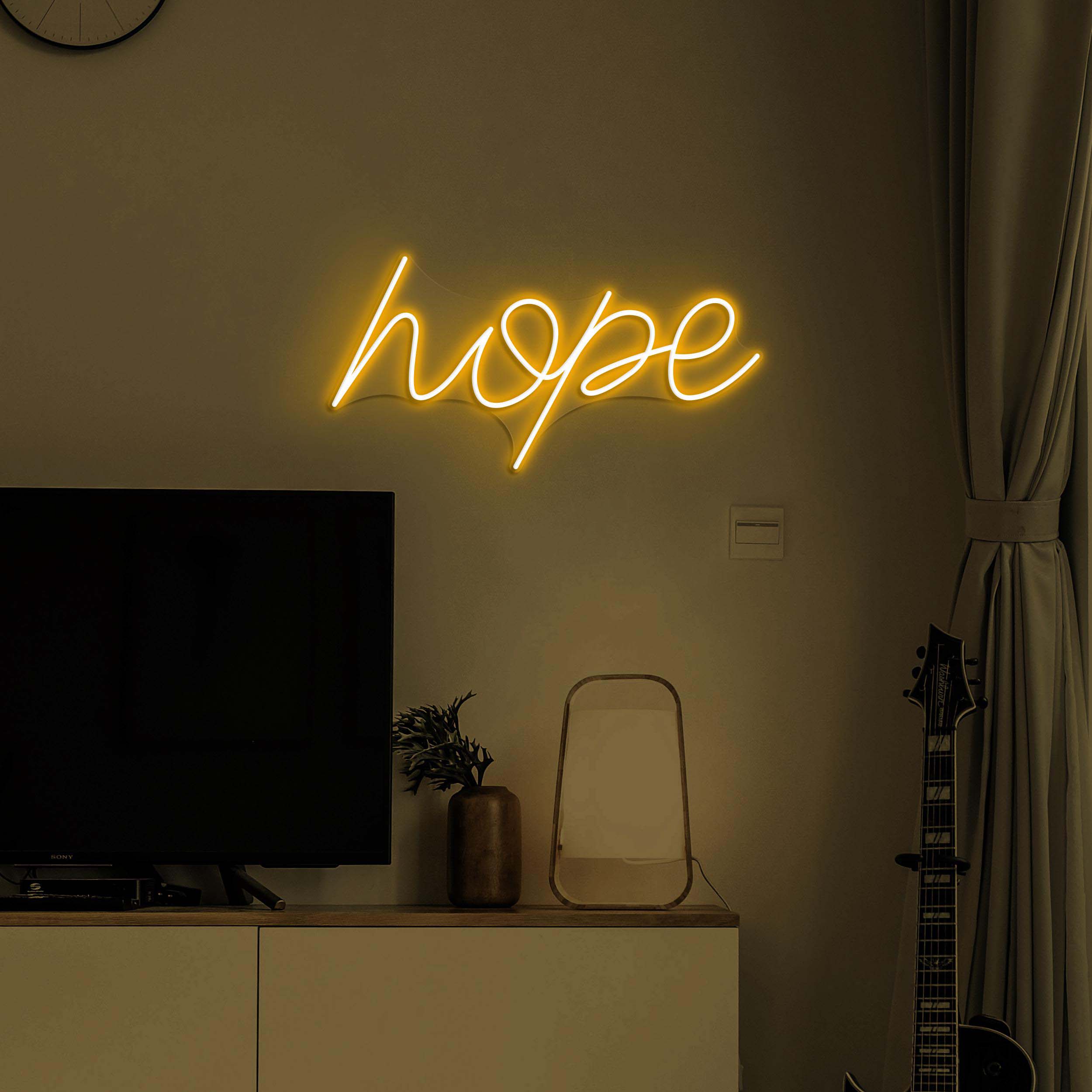Hope Neon Sign, Hope LED Light, Positive Wall Decor, Positive Quote Neon Sign, Home Wall Decor, Motivational Neon Light, Bar and Cafe Decor