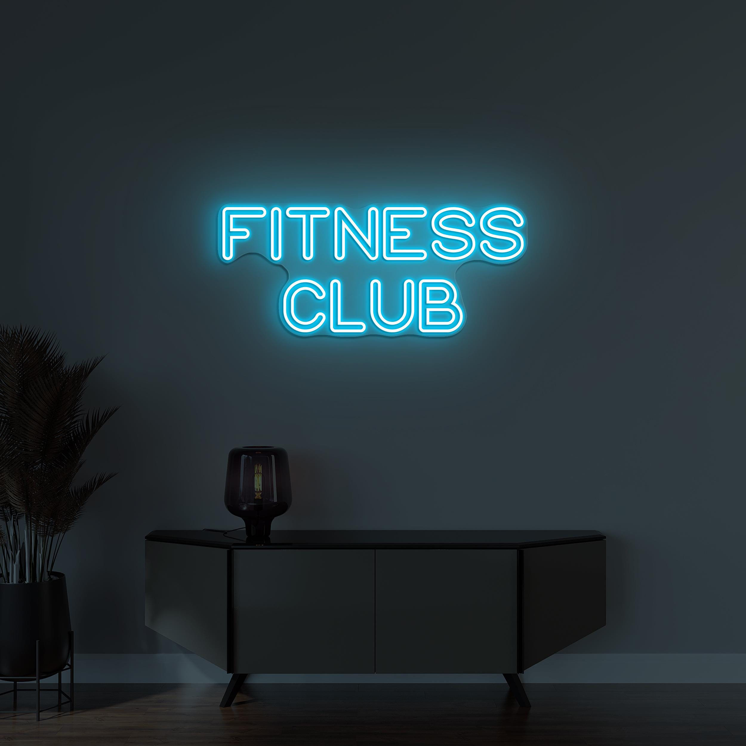 Fitness Club Neon Sign, Fitness Club LED Light, Gym LED Wall Decor, Workout Neon Art, Gym Logo Sign, Business Neon Light, Body Building Art