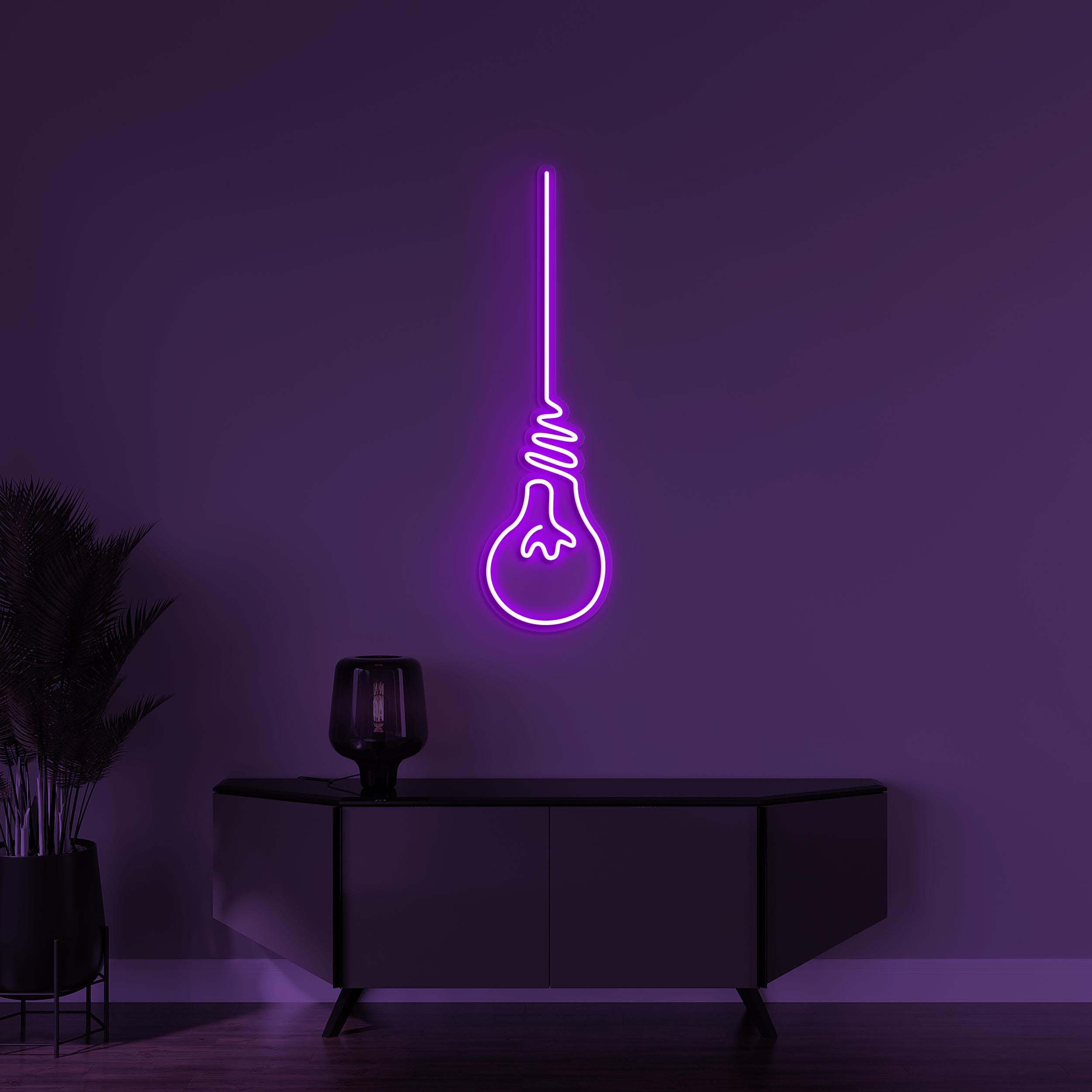 Bulb Neon Sign, Light Bulb LED Light, Light Bulb LED Noen Art, Bright Spark Neon Sign, Home Wall Decor, Cafe Wall Art, Party Wall Decor