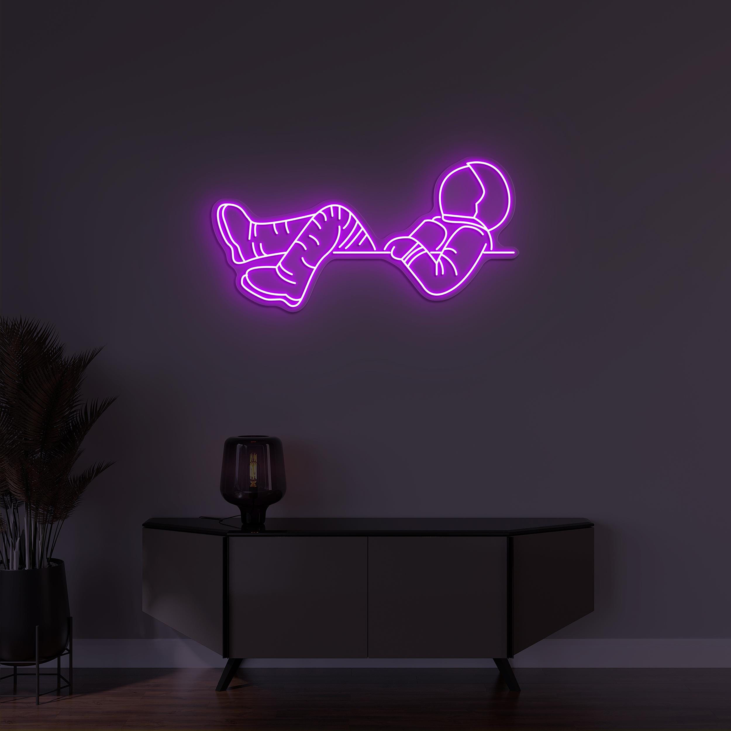 Astronaut Neon Sign, Lazy Astronaut LED Light, Lazy Spaceman Wall Decor, Custom Neon Sign, Home Wall Art, Game Room Decor, Kid Room Wall Art