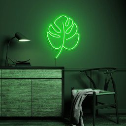 Leaf Neon Sign, Monstera Leaf LED Neon Art for Wall Decor, Leaf LED Sign for Room Decoration, Plant Neon Sign for Home, Bedroom,Green Lovers