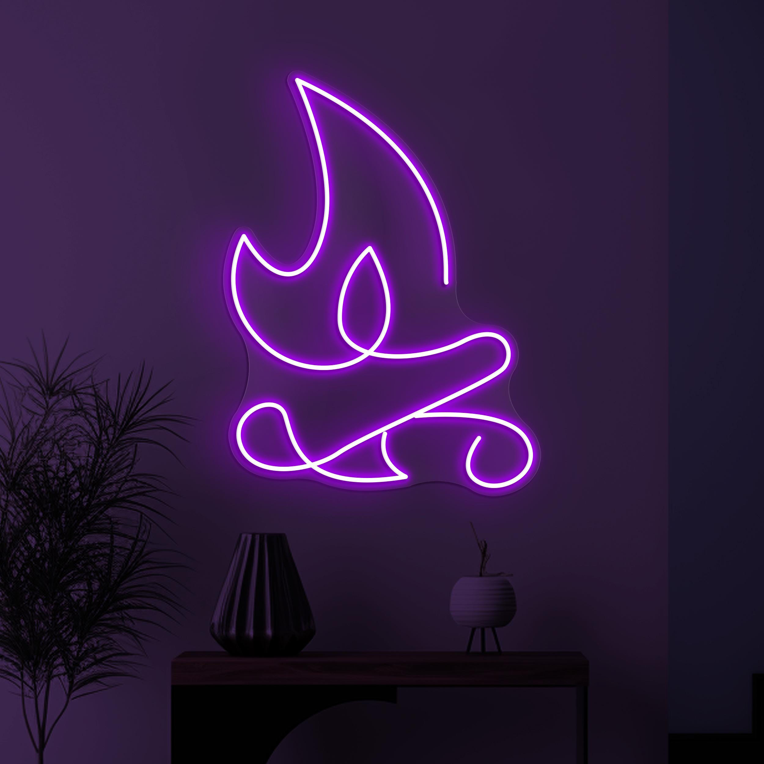 Fire Neon Sign, Fire LED Light, Flaming Fire Wall Decor, Flame Wall Art, Cafe, Bar pub Neon Light, Grill Restaurant Wall Decor, Party Sign