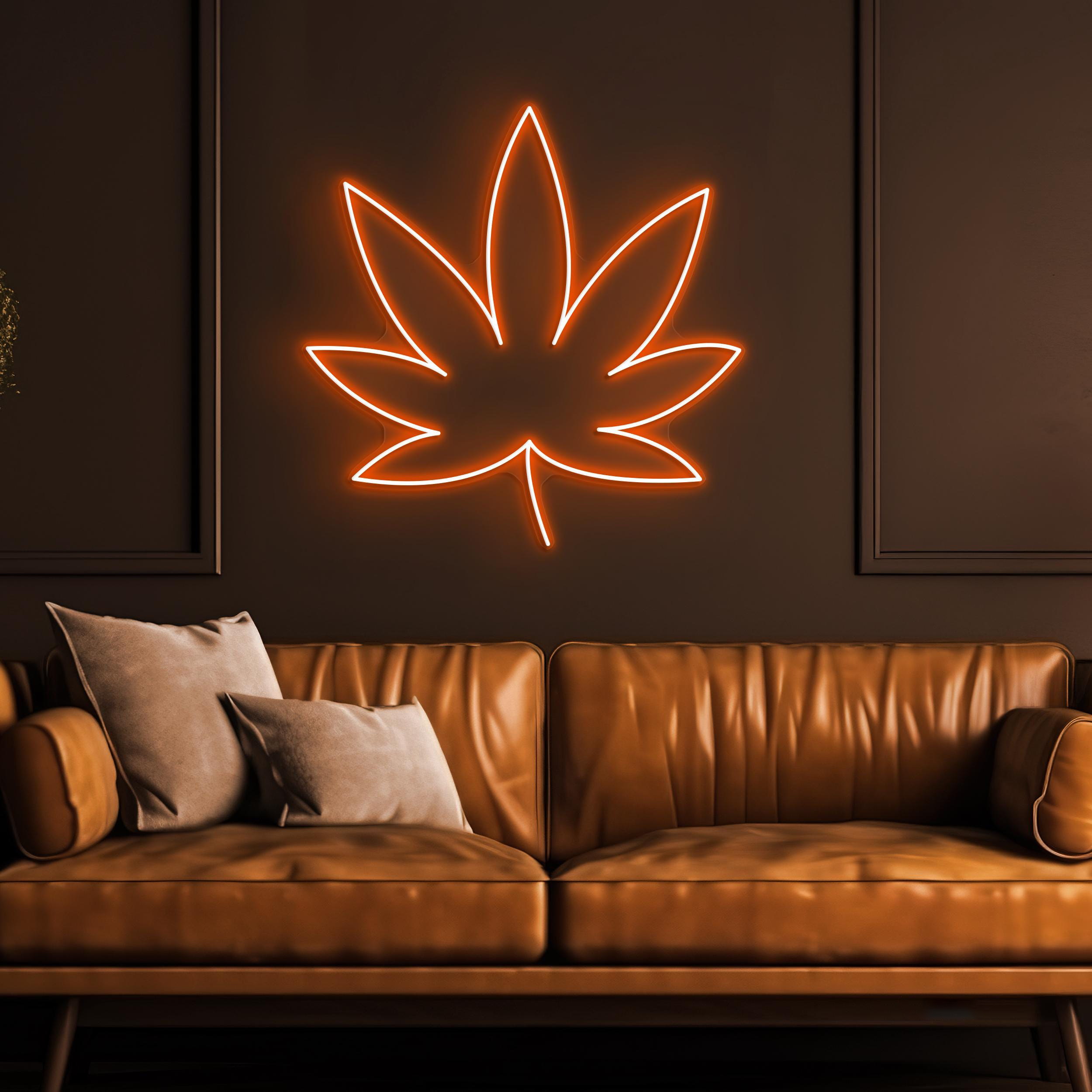 Weed Leaf Neon Sign, Weed Leaf LED Light, Marijuana Hemp Leaf Wall Art, Home Wall Decor, Cannabis Neon Sign, Marijuana Cannabis Neon Art