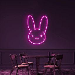 Rabbit Neon Sign, Rabbit LED Sign, Custom Neon Sign, Nursery Room Decor, Bunny LED Sign, Bunny Ear Wall Art, Cute Bunny Home, Party Decor
