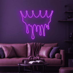 Dripping Crown Neon Sign, Melting Crown LED Light, Queen Crown Wall Decor, King Crown Neon Sign, Princess Crown Wall Art, Royal Crown Decor