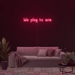 We Play To Win Neon Sign, Custom Gamer Lights, Game Room Decor, Arcade Lighting, Video Game Gift, LED Wall Sign, Neon Lights, Home Decor