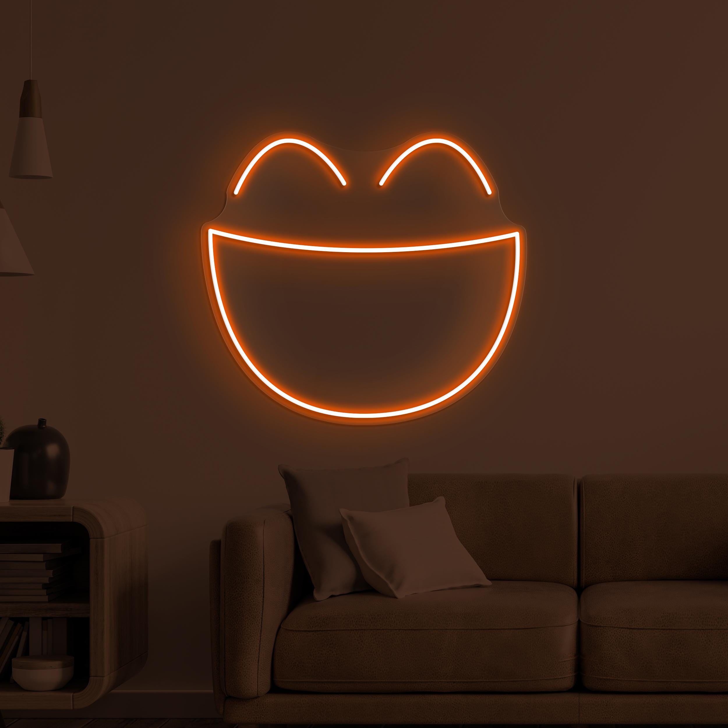 Smiley Face Neon Sign, Laughing Face LED Light, Laughing Emoji Wall Decor, Kids Room Wall Art, Birthday Gift For Kids, Happy Emoji Led Sign