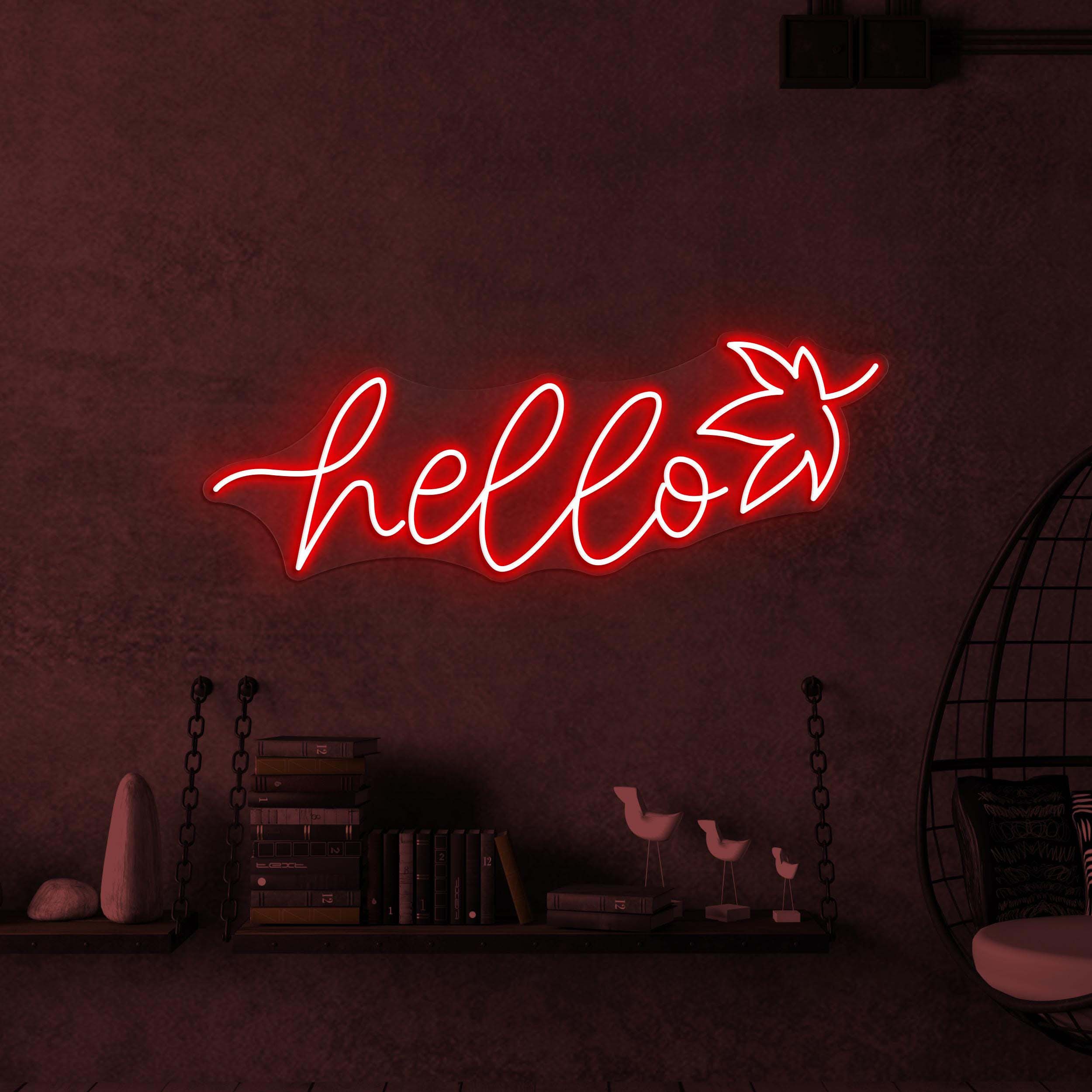 Hello Neon Sign, Hello LED Light, Party Wall Decor, Hello Fall Wall Art, Kids Room Neon Light, Boy and Girl Room Decor, Hello Logo Neon Sign