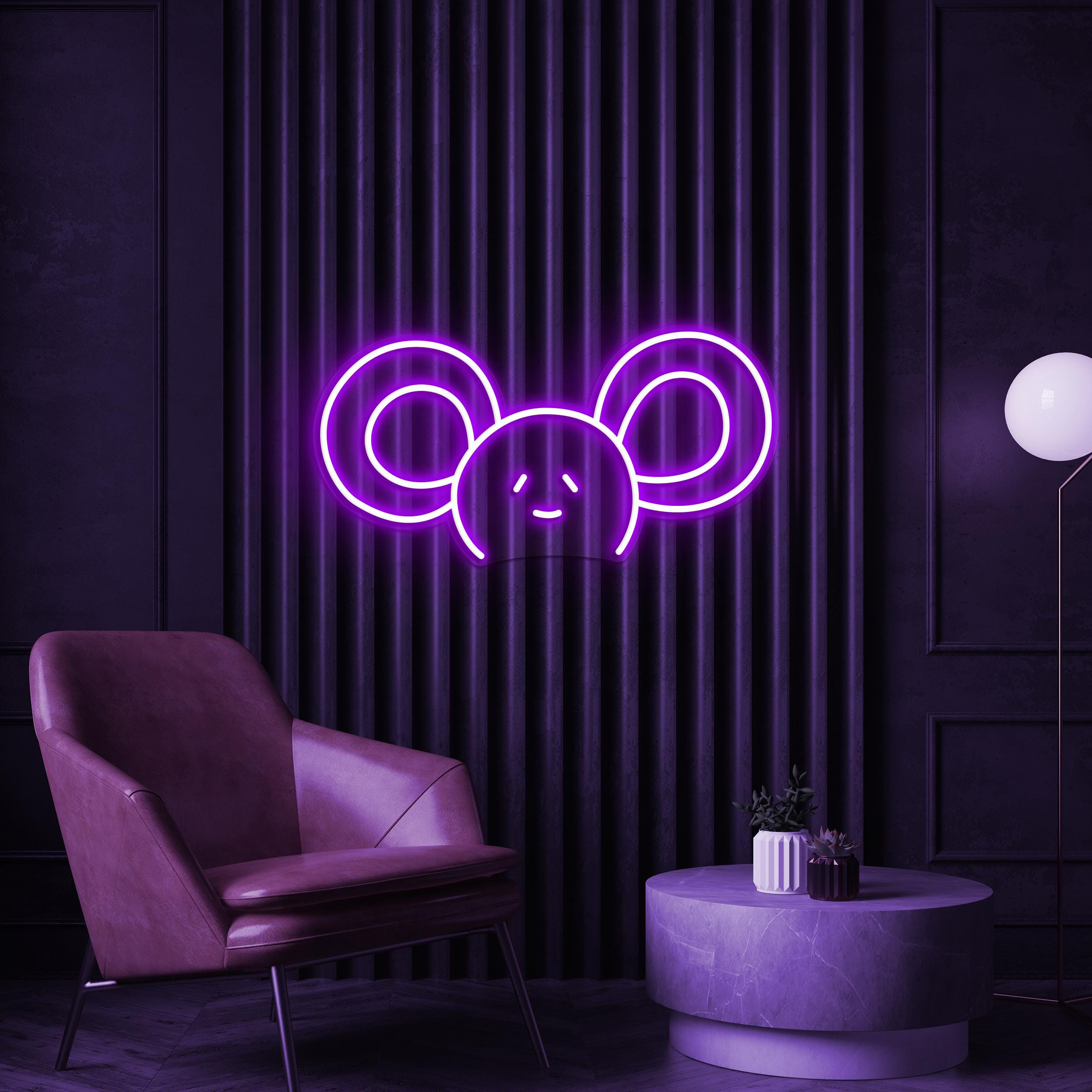 Mouse Neon Sign, Mouse LED Light, Cute Rat Home Wall Sign, Custom Neon Sign, Cute Wall Art, Kids Room Decor, Animal Shop Wall Decor, Gift