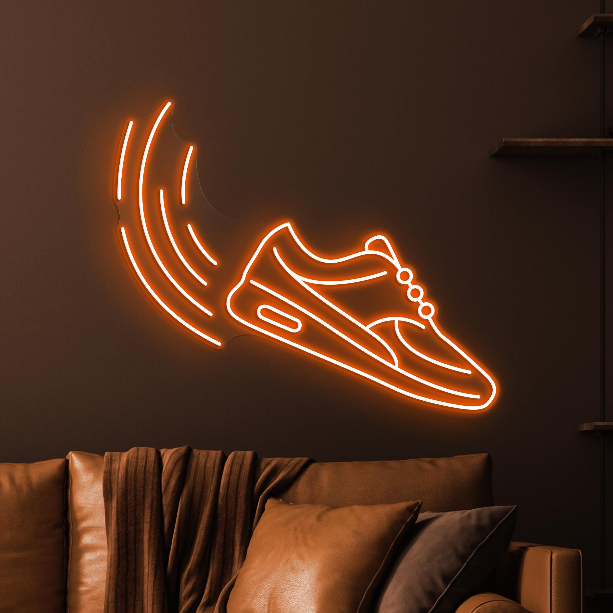 Running Shoe Neon Sign, Running Shoe LED Light, Sports Shoes Wall Art, Home Wall Decor, Shoe Shop Neon Light, Sports Lover Gift, Custom Sign