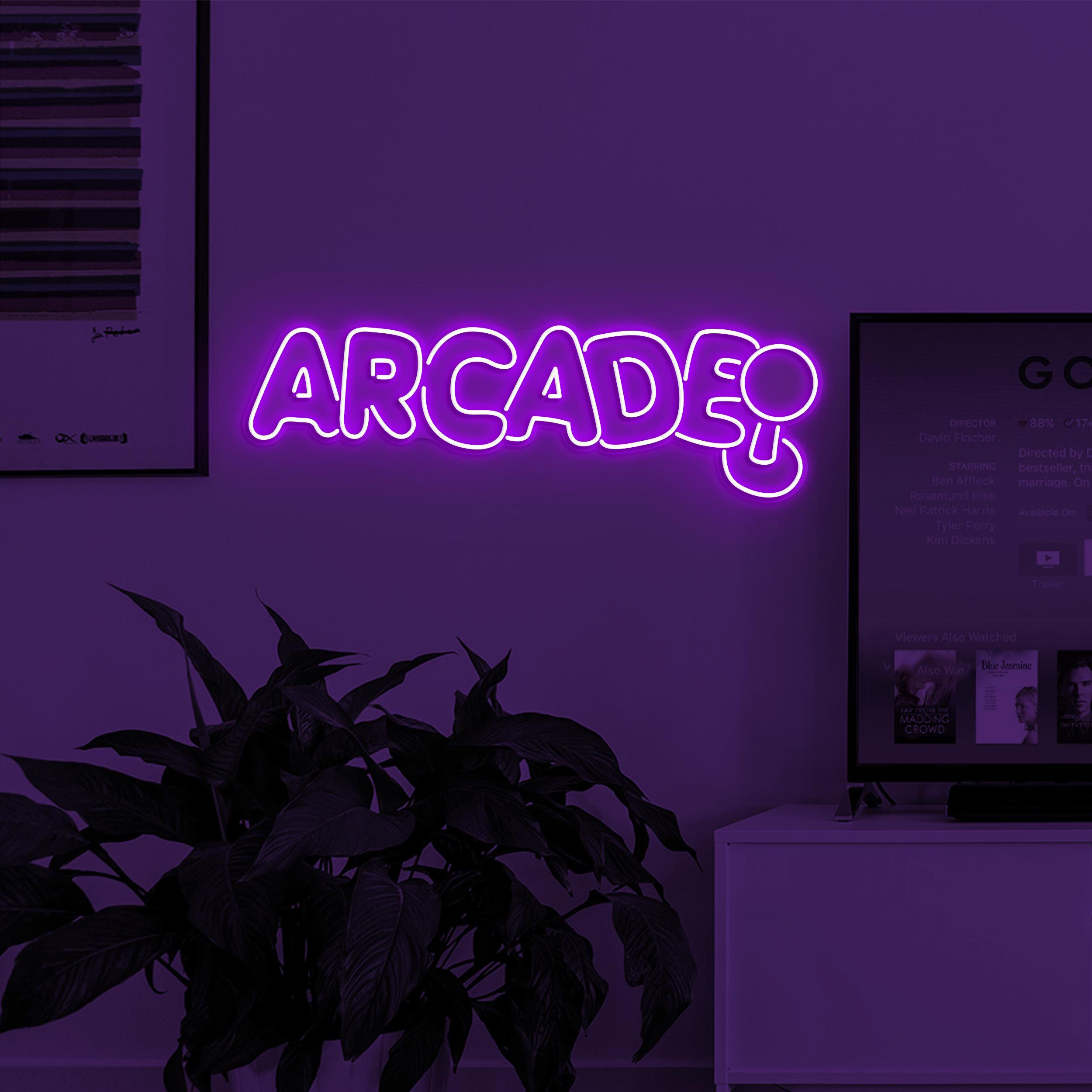 Arcade Neon Sign, Arcade LED Light, Custom Arcade Sign, Game Room LED Decor, Retro Game Zone Decor, Teen Boy Gift, Gift for Game Lover, Gift