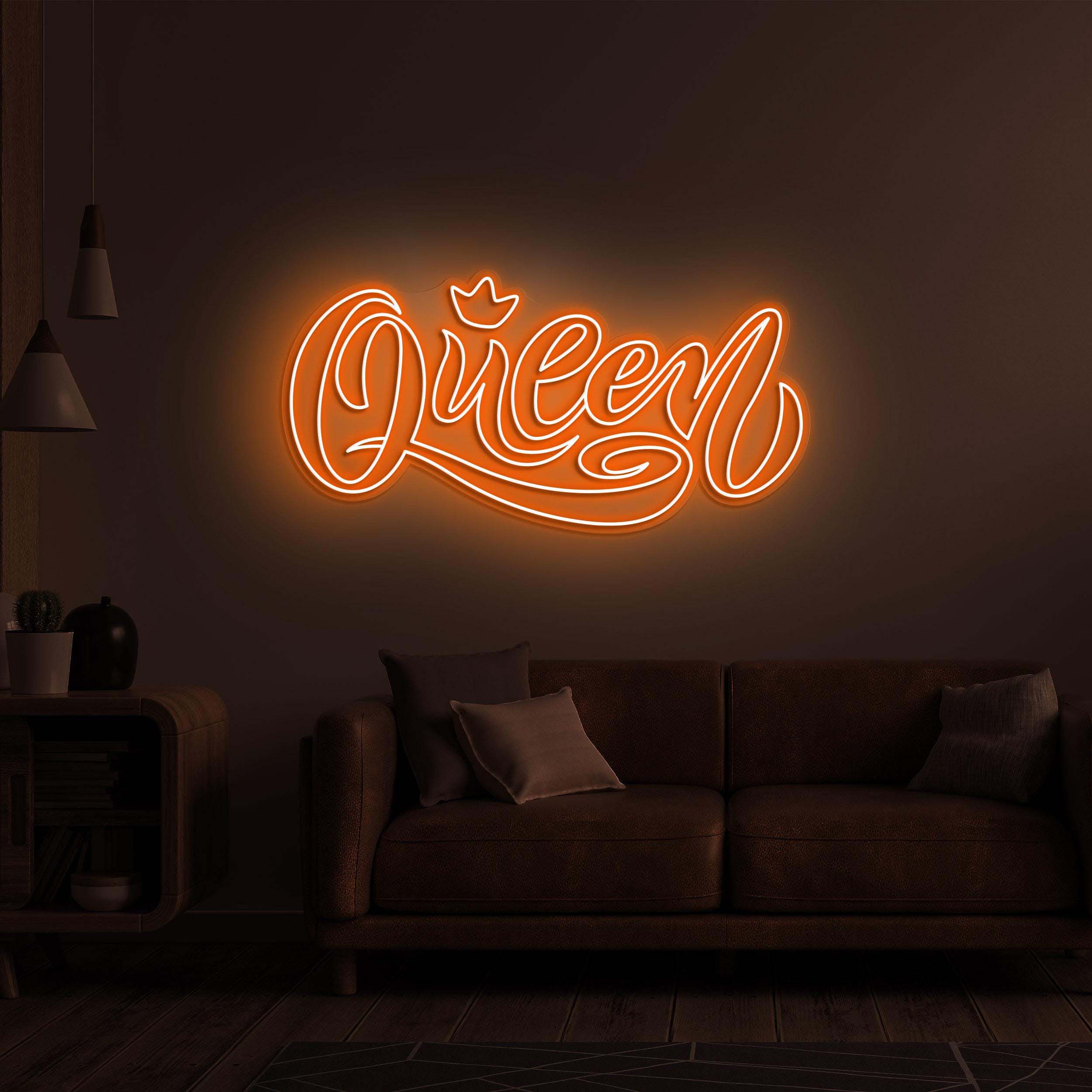 Queen Neon Sign, Queen LED Light, Queen LED Neon Art, Queen of Hearts Wall Art, Home Wall Decor, Mother's Day Gift, Wedding Party Wall Art,