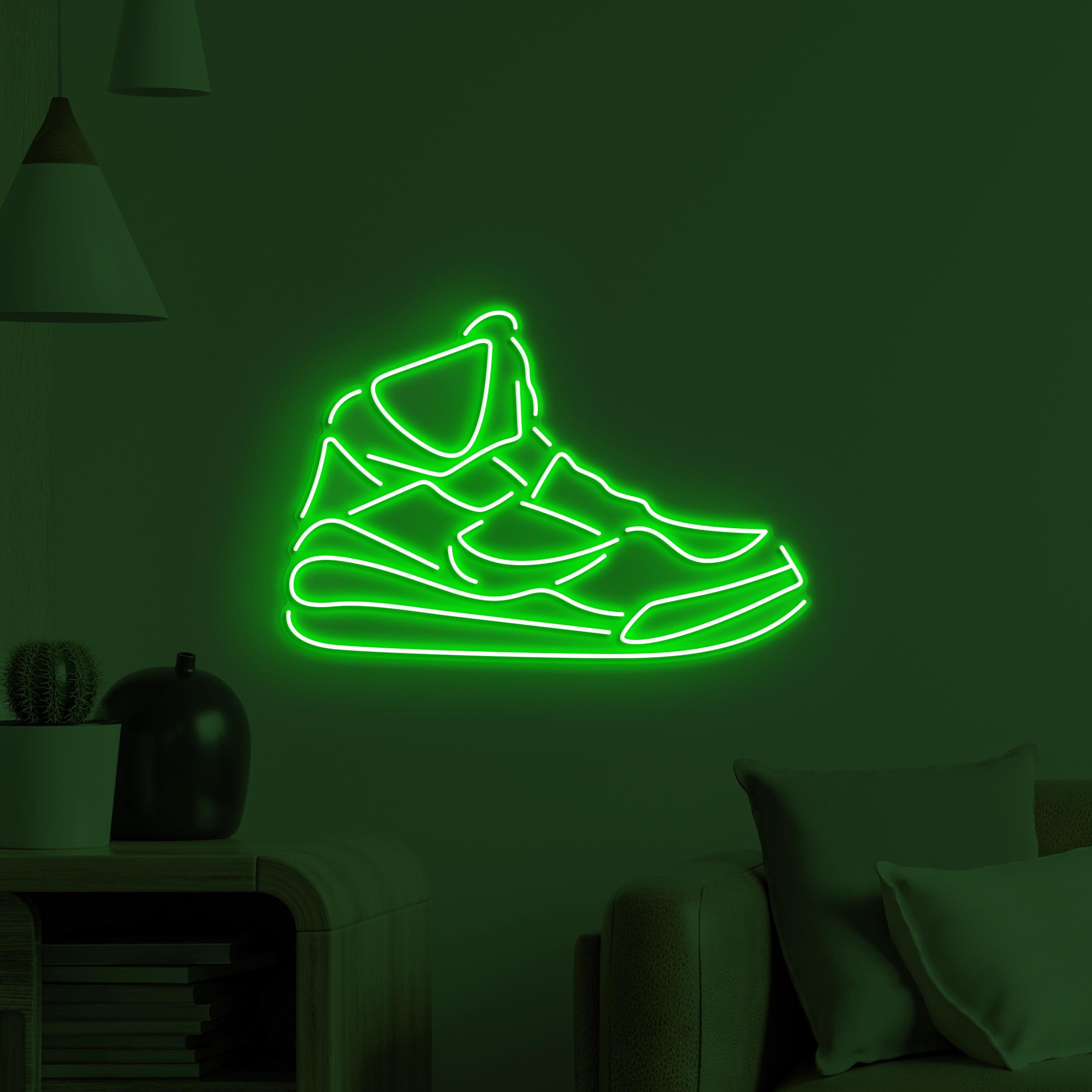 Sneakers Neon Sign, Sneakers LED Light, Modern Footwear Wall Decor, Shoes Shop Wall Art, Yoni Alter Style Sneaker Sign, Sports Shoes Lover
