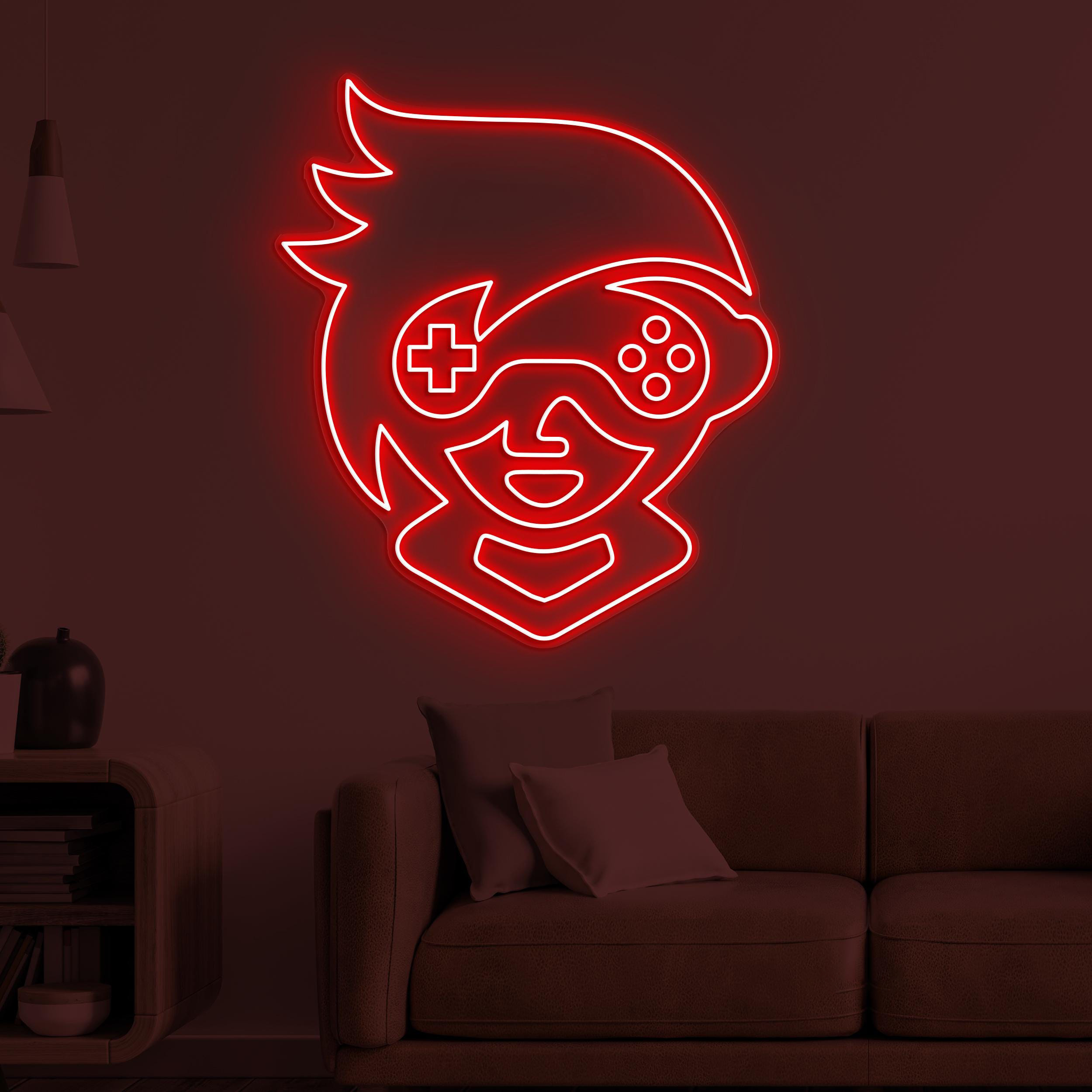 Gamer Boy Neon Sign, Gamer Boy LED Light, Gamer LED Neon Art, Kids Room Wall Decor, Game Room Neon Light, Gaming Zone Wall Art, Boy Room Art