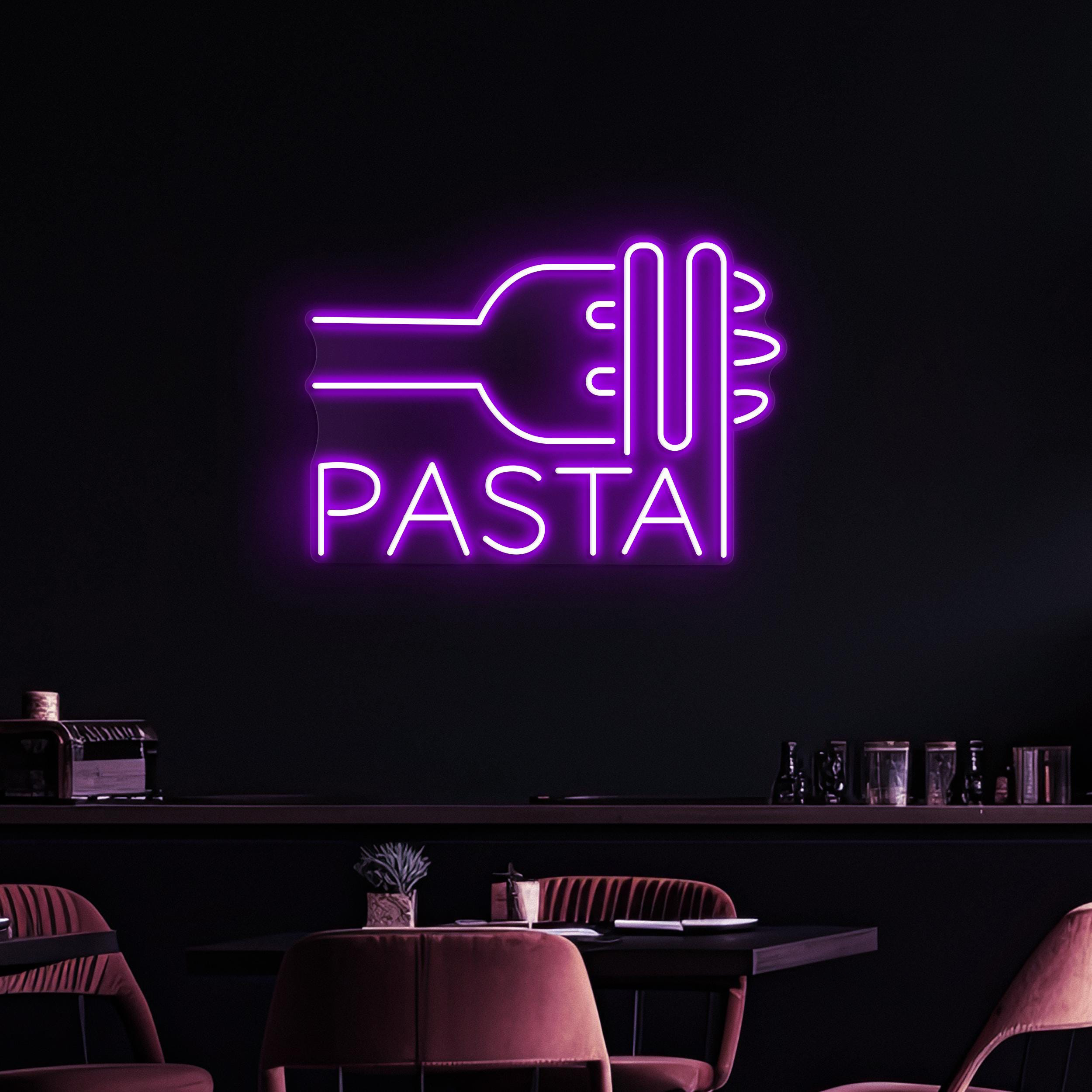 Pasta Neon Sign, Pasta LED Light, Fork Wall Decor, Ramen Wall Art, Asian Restaurant Neon Light, Kitchen Wall Light, Ramen Shop Wall Decor