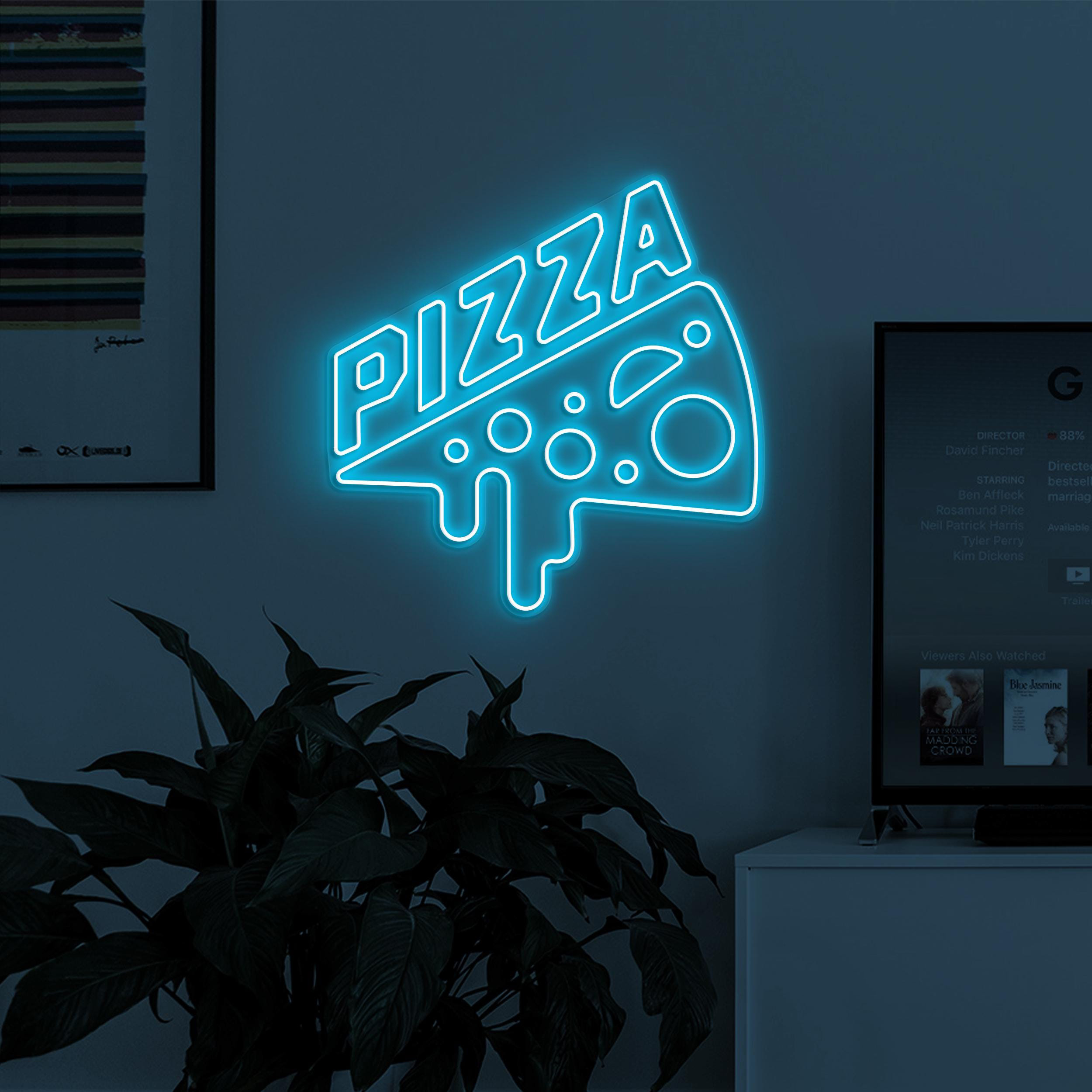 Pizza Neon Sign, Pizza LED Light, Pizza Slice Wall Decor, Pizza Cafe Wall Sign, Pizza Shop Logo Sign, Pizza Lover Wall Art, Restaurant Art