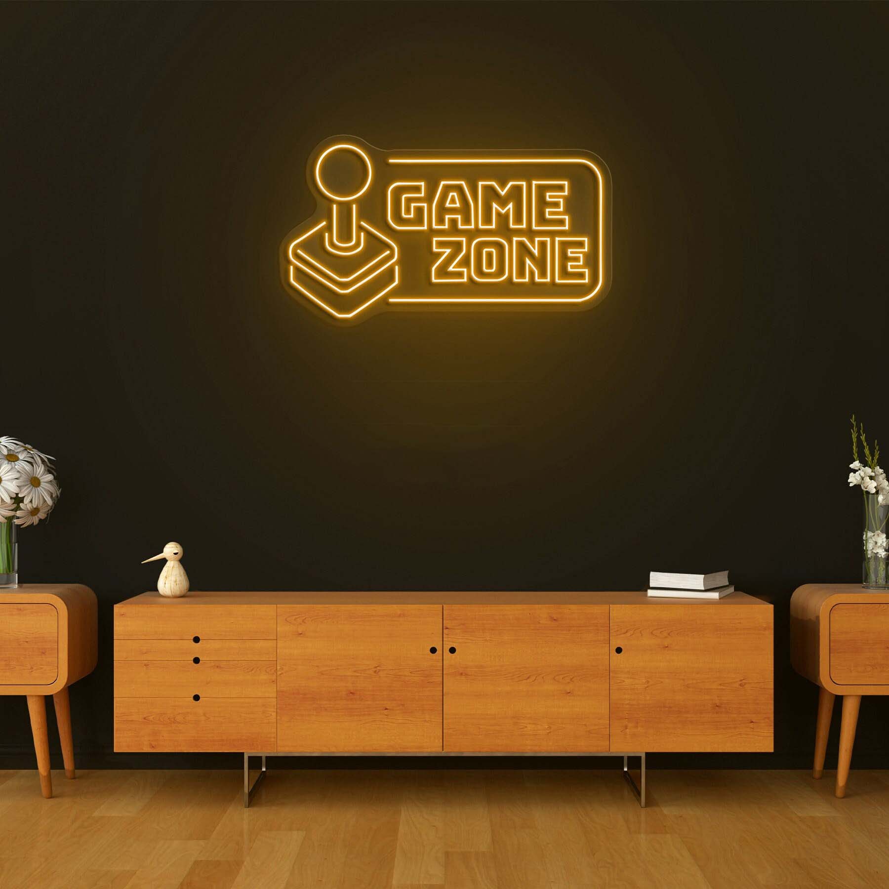 Game Zone Controller Neon Sign, Gaming Room Décor, Neon Signs for Gamer Room, LED Signs for Game Room, Gamer Gift Ideas, Gaming Decor Sign