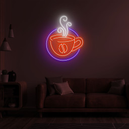Coffee Cup Neon Light, Coffee Neon Sign for Home or Café, Coffee Shop Decor, Kitchen and Lounge Decor, LED for Coffee Lovers, Café Bar Gift