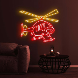 Helicopter Neon Sign, Helicopter Led Light, Helicopter Wall Decor, Airplane Wall Art, Kids Room Decor, Game Room Art, Helicopter Lover, Gift