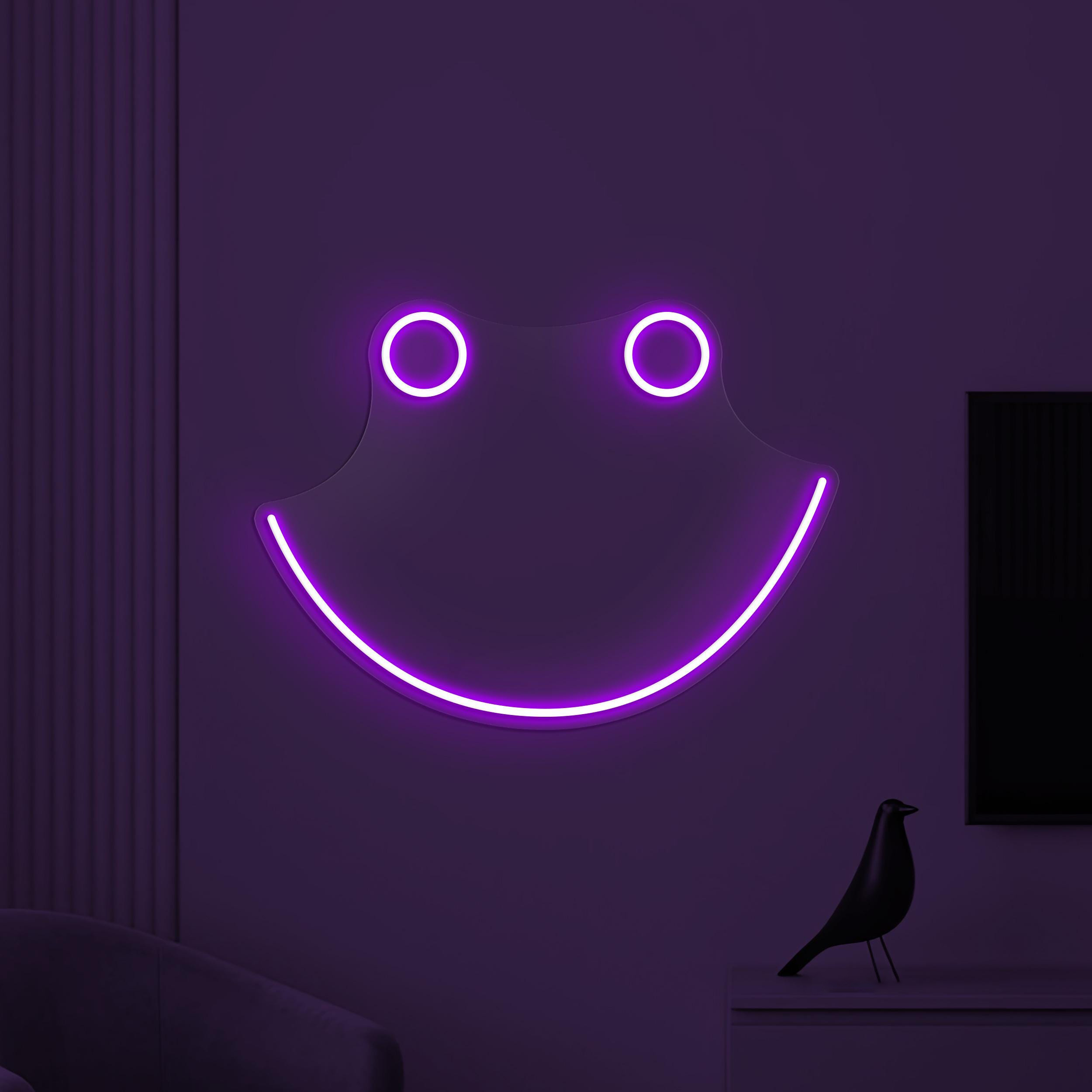 Smiley Face Neon Sign, Smiley Face LED Light, Decor for Home, Bedroom, Nursery Room and Party, Emoji Neon Light, Happy Emoji Neon Decor