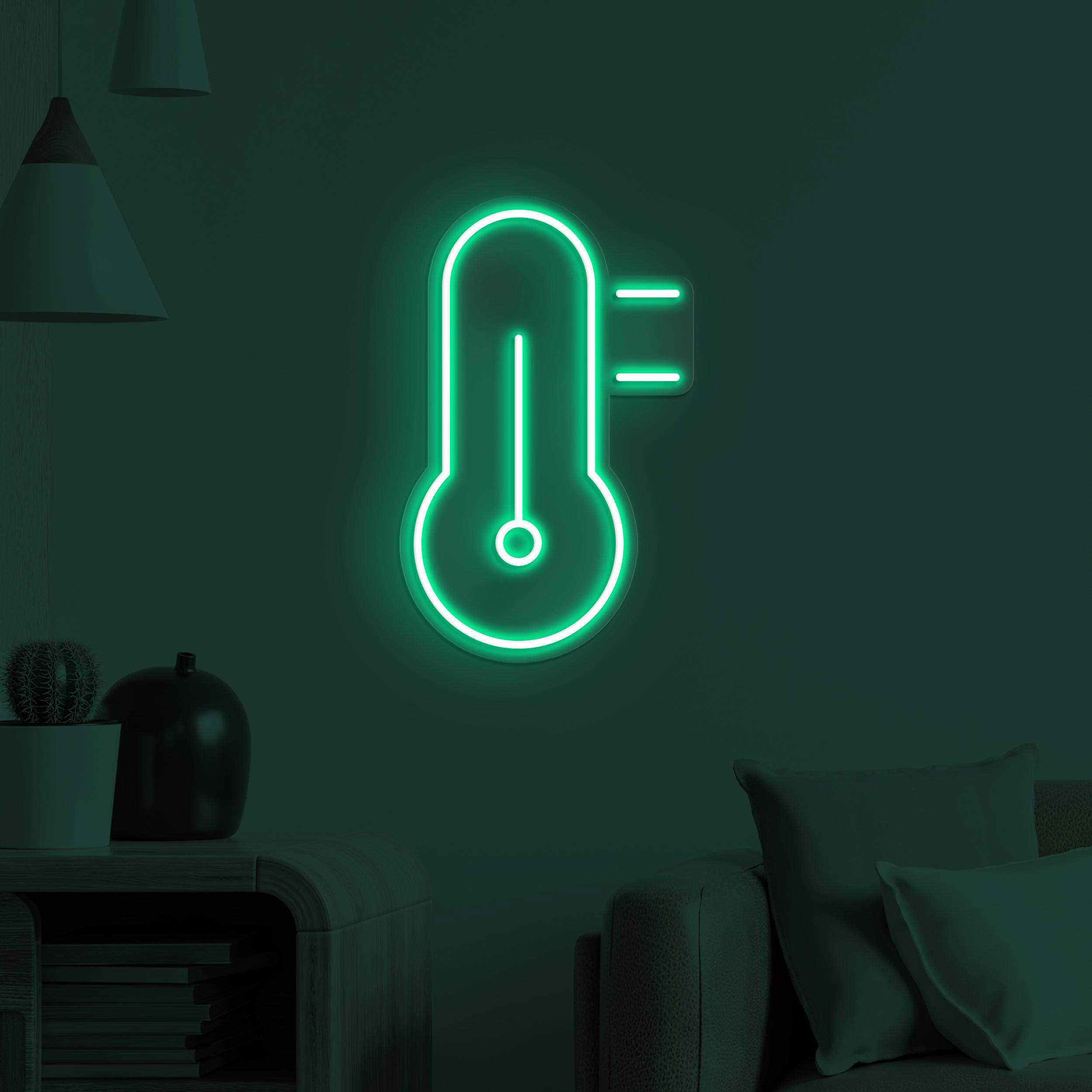 Thermometer Neon Sign, Thermometer LED Light, Hospital Wall Decor, Doctor Office Wall Art, Clinic Neon Light, Personalized Thermometer Sign