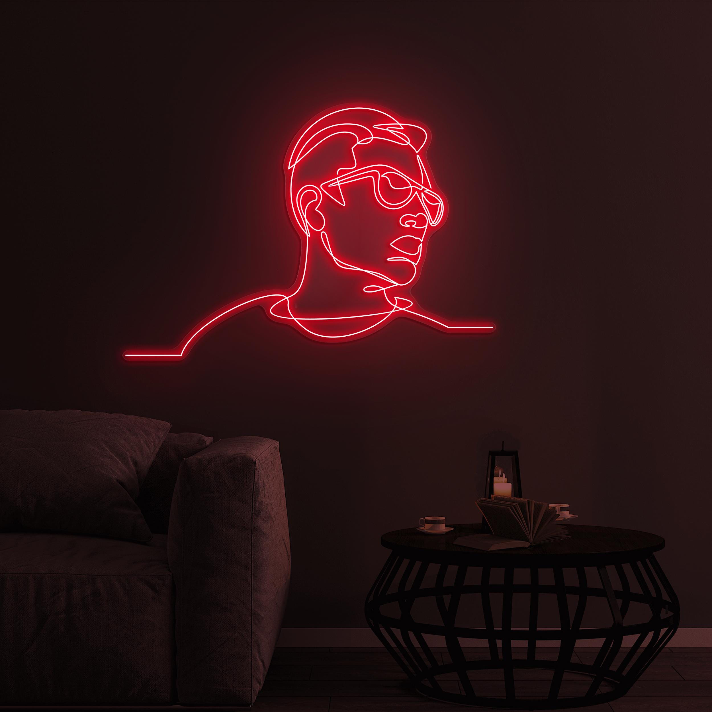 Man with Sunglasses Neon Sign, Man Sunglasses LED Wall Light, Man with Sunglasses LED Neon Art, Home Wall Décor, Diver Room decor, Gift idea