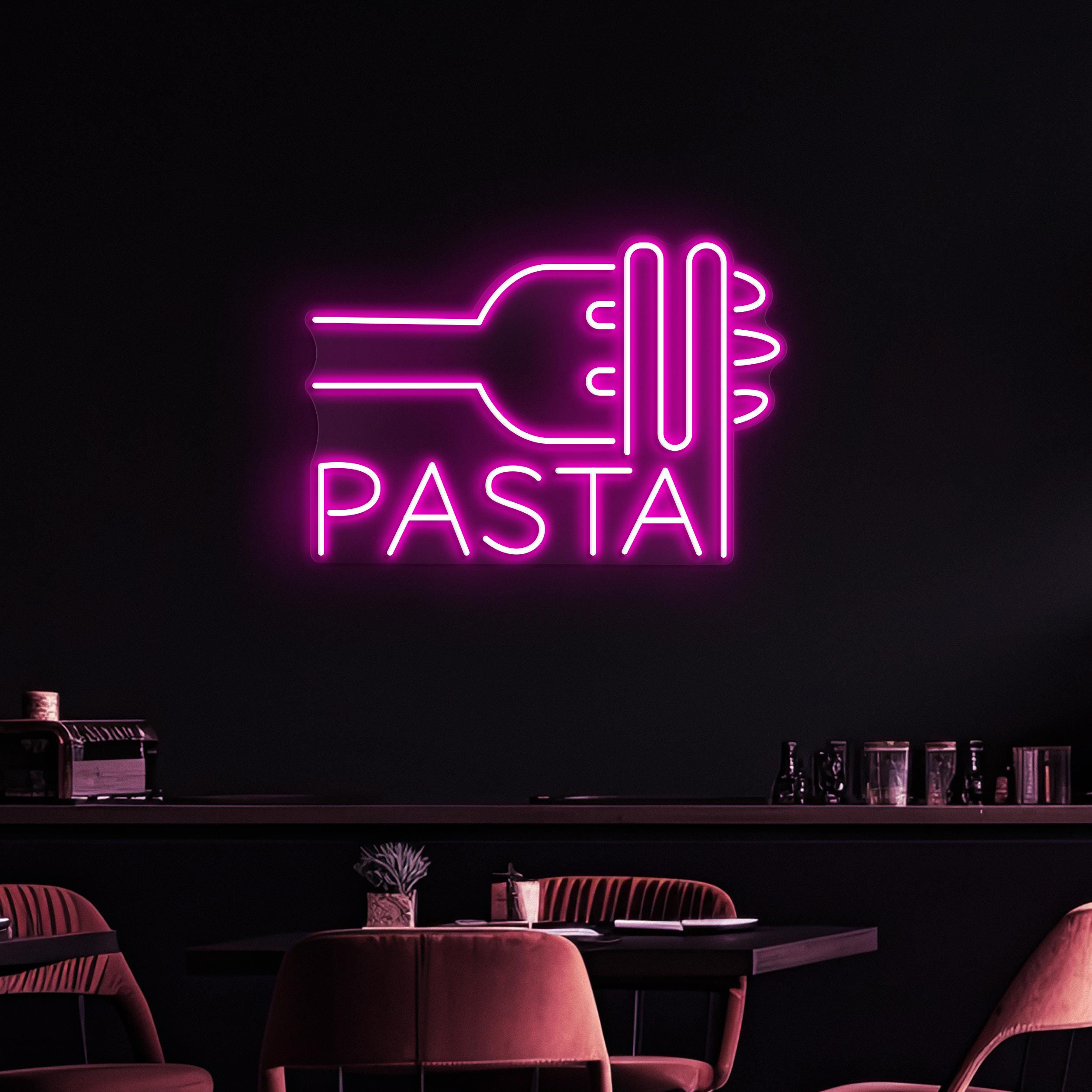 Pasta Neon Sign, Pasta LED Light, Fork Wall Decor, Ramen Wall Art, Asian Restaurant Neon Light, Kitchen Wall Light, Ramen Shop Wall Decor