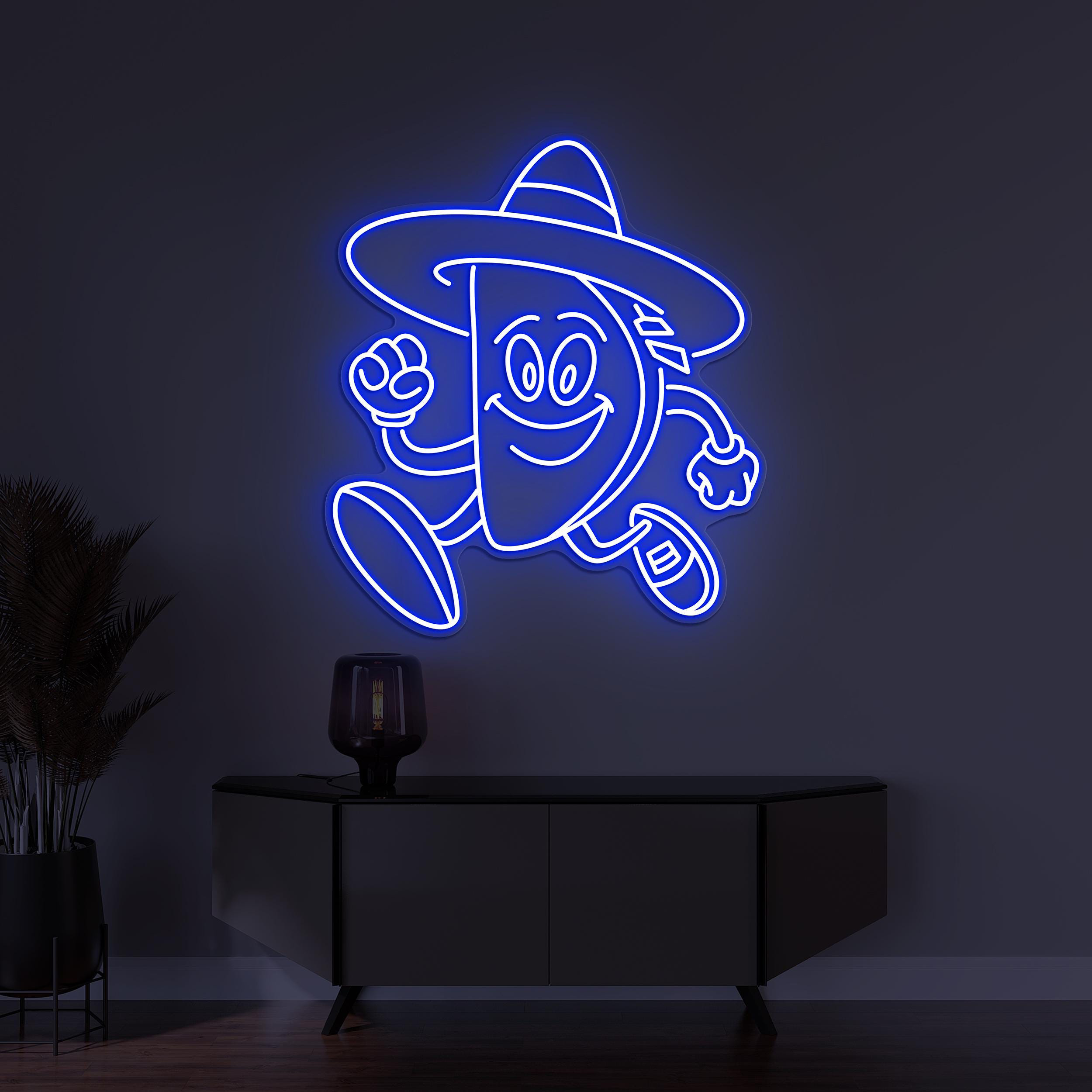 Running Taco Neon Sign, Running Taco LED Light, Taco Wall Decor, Custom Neon Sign, Home Wall Art, Kids Room Wall Decor, Taco Lover Gift