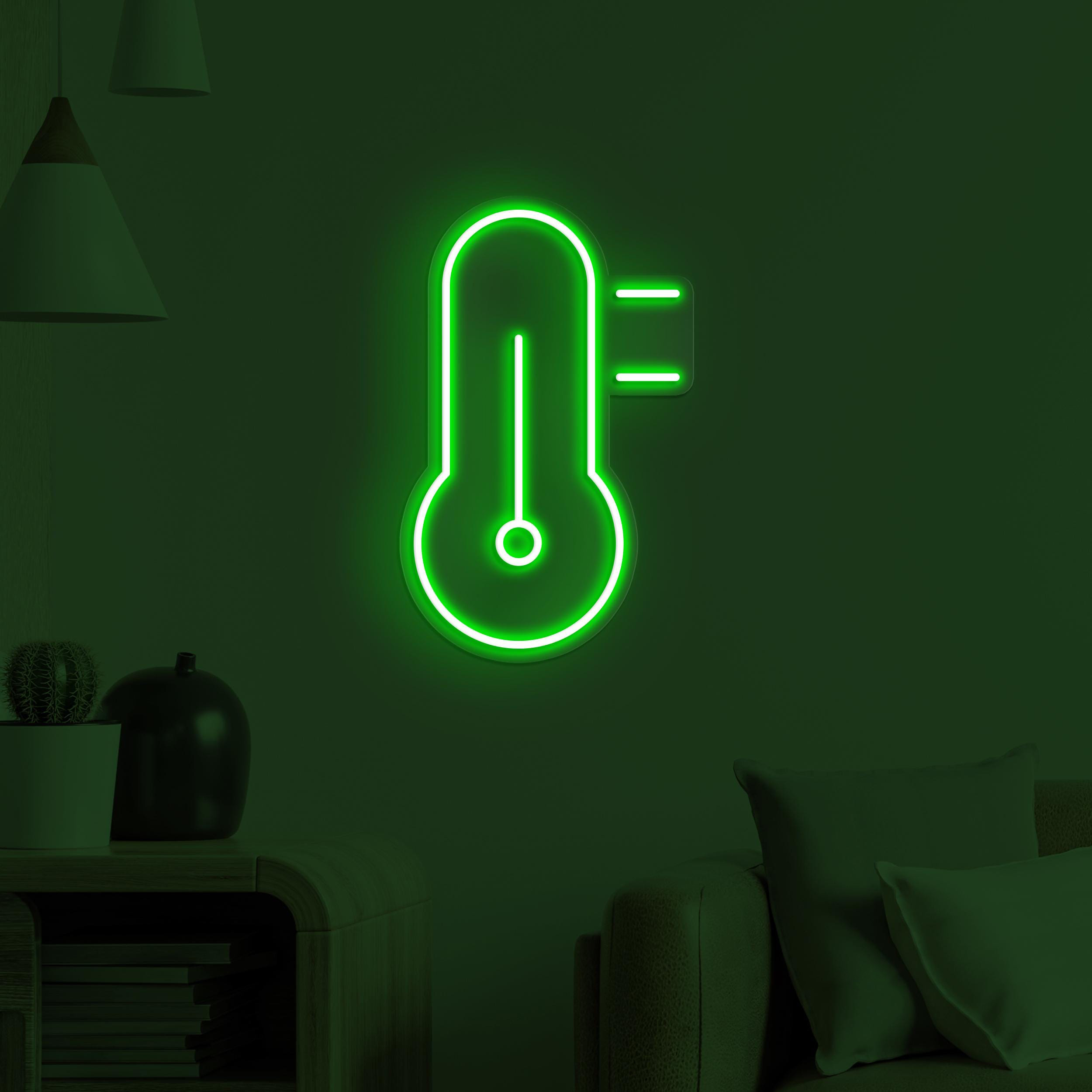 Thermometer Neon Sign, Thermometer LED Light, Hospital Wall Decor, Doctor Office Wall Art, Clinic Neon Light, Personalized Thermometer Sign