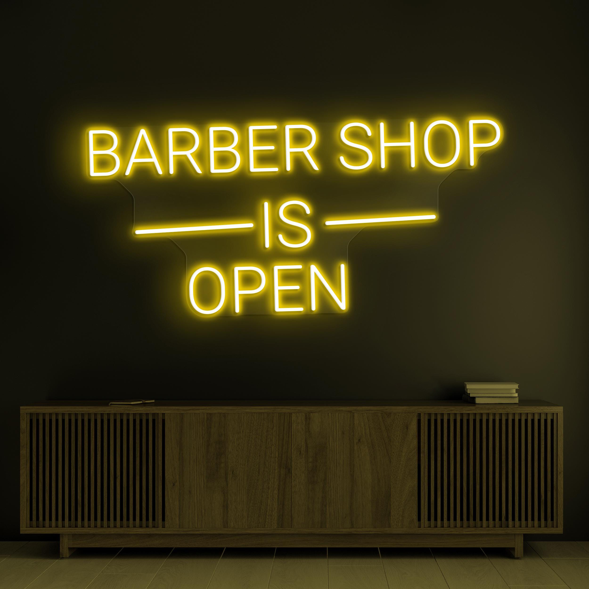 Barber Shop Is Open Neon Sign, Barber Shop Is Open LED Light, Barber Wall Decor, Hair Beauty Bar Sign, Haircut Neon Sign, Beauty Salon Art