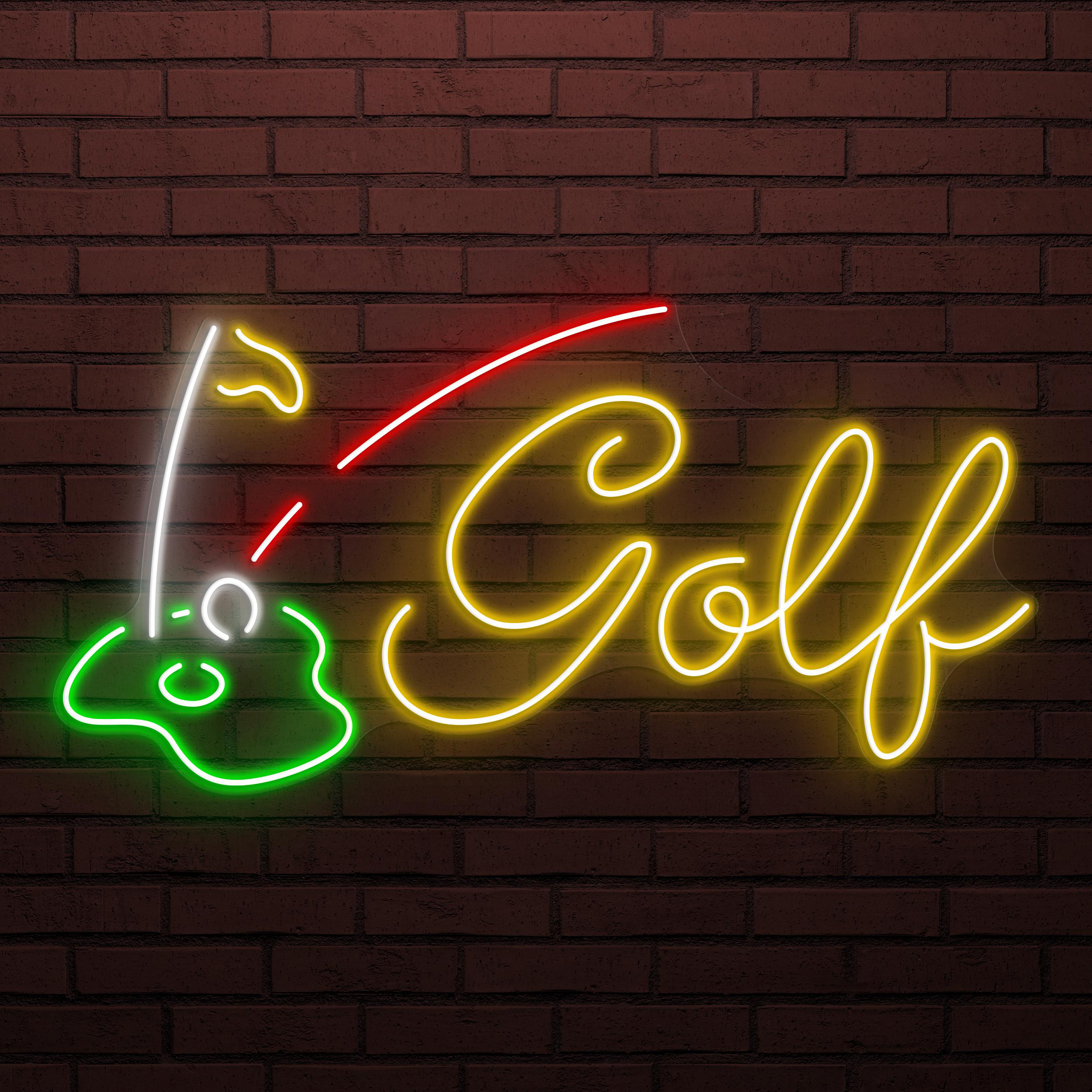 Golf Neon Sign, Golf LED Light, Golf Course Wall Decor, Hole in One Wall Art, Game Room Neon Light, Golf Club Led Sign, Sports Shop Neon Art