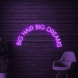 Big Hair Big Dreams Neon Sign, Big Hair Big Dreams LED Light, Beauty Salon Wall Decor, Hair Studio Wall Art, Hair Cut Shop Neon Wall Light