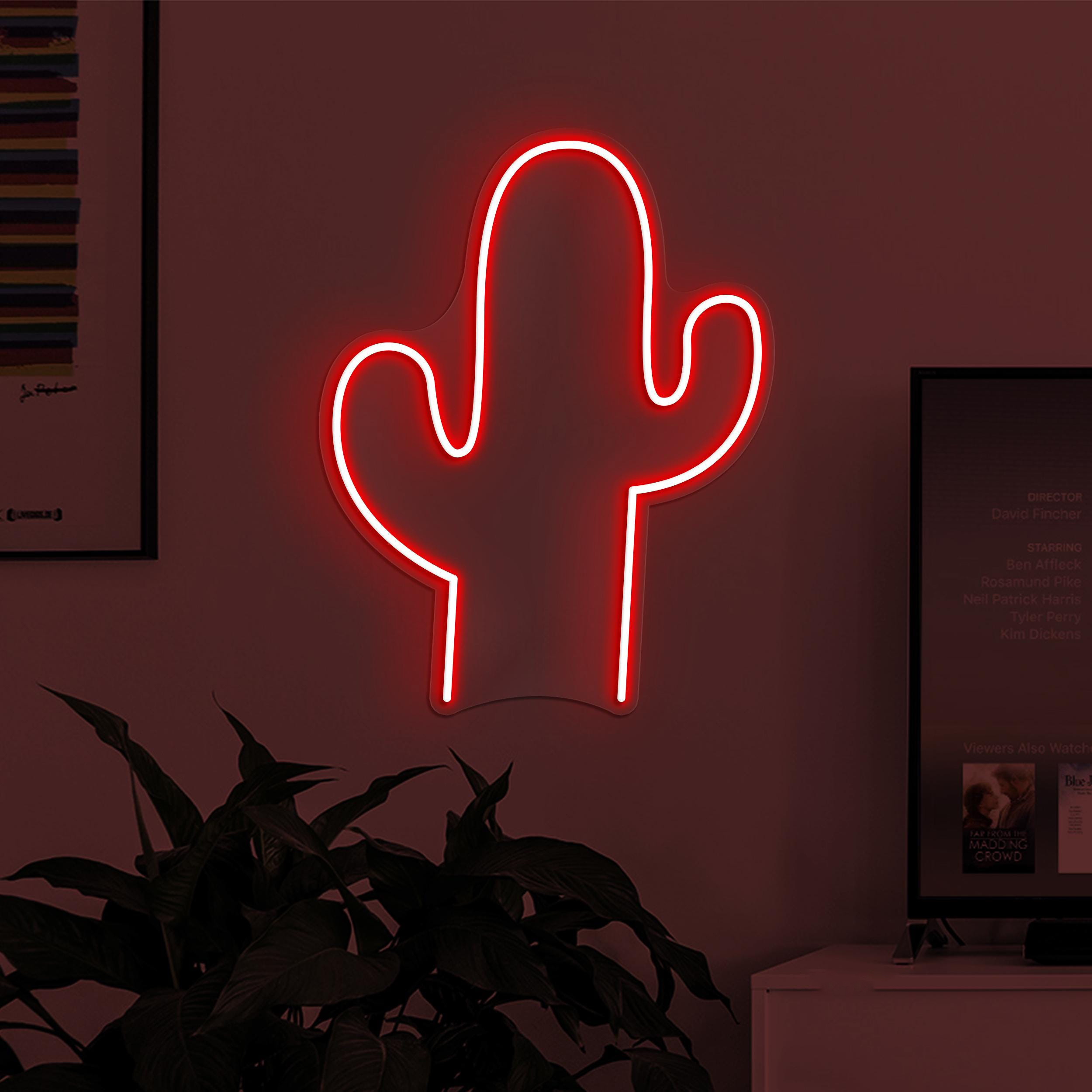 Cactus Neon Sign, Cactus LED Sign, Desert Vibes Wall Art, Prickly Wall Decor, Home Neon Sign, Plant Shop Neon Sign, Desert Neon Led Light