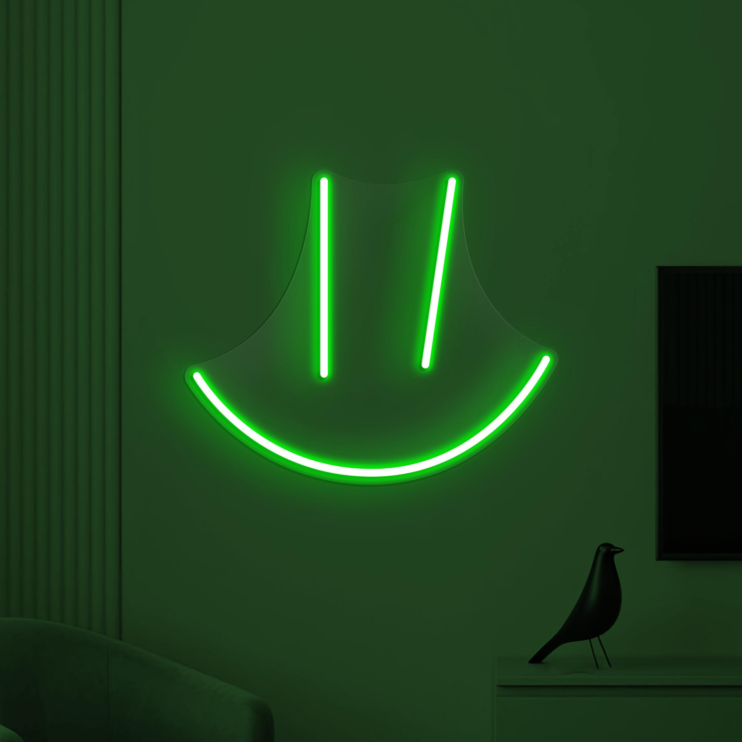 Minimal Smile Neon Sign, Minimal Smile LED Light, Smiley Face Wall Decor, Line Art Smile Wall Art, Happy Face Neon Light, Kids Room Decor