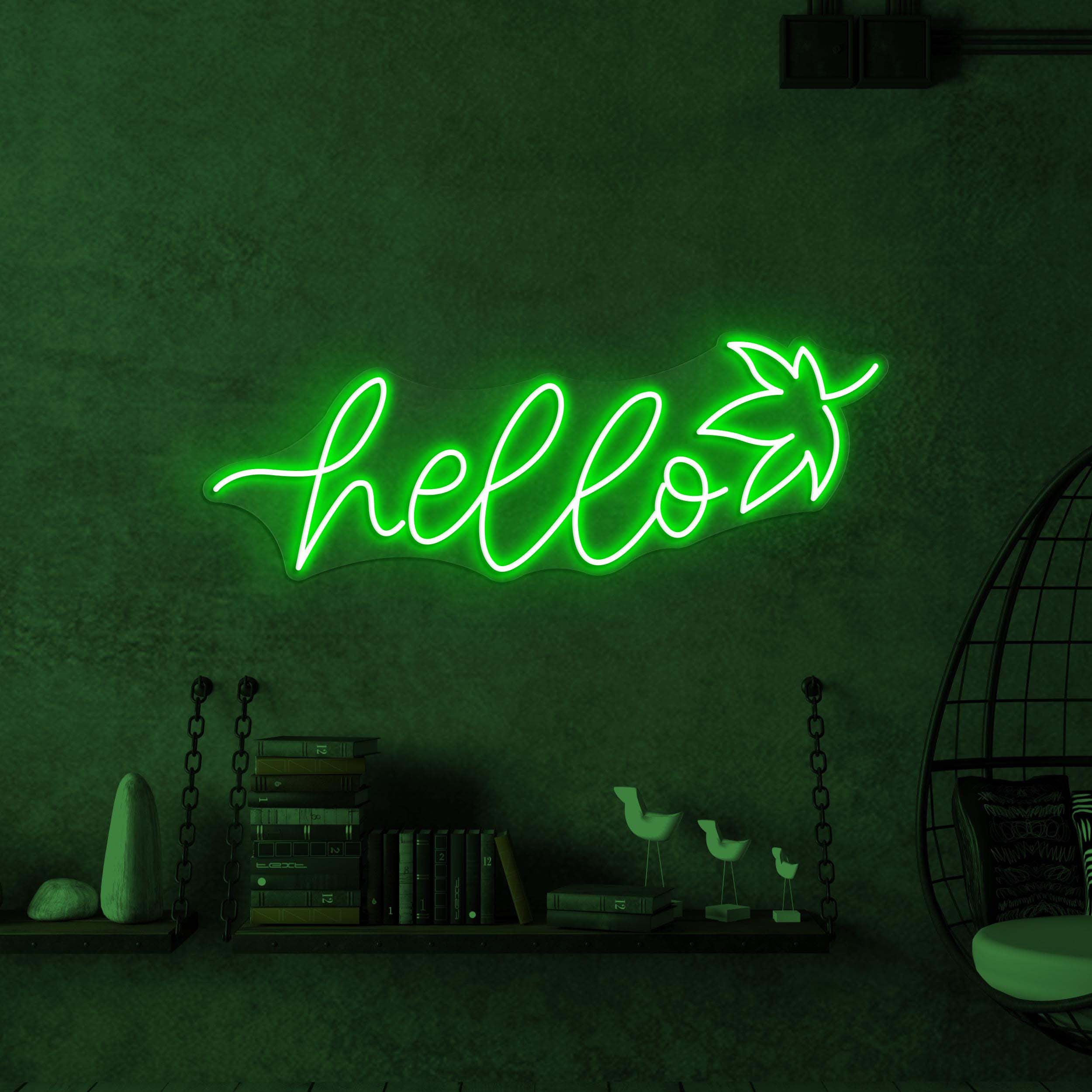 Hello Neon Sign, Hello LED Light, Party Wall Decor, Hello Fall Wall Art, Kids Room Neon Light, Boy and Girl Room Decor, Hello Logo Neon Sign