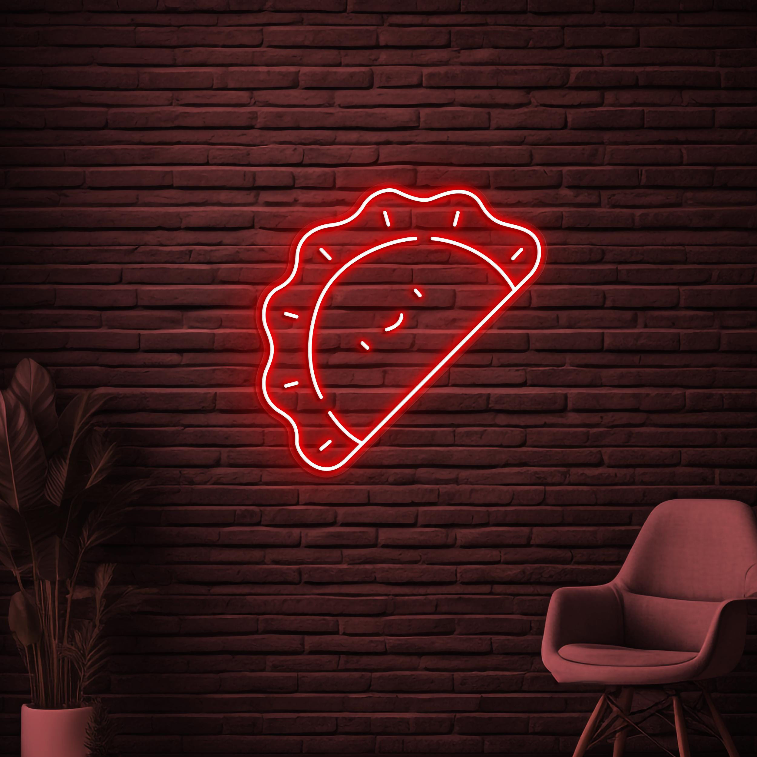 Pierogi Neon Sign, Pierogi LED Light, Dumplings Wall Decor, Vareniks Wall Art, Restaurant Neon Sign, Japanese Food Sign, Dumpling Shop Decor