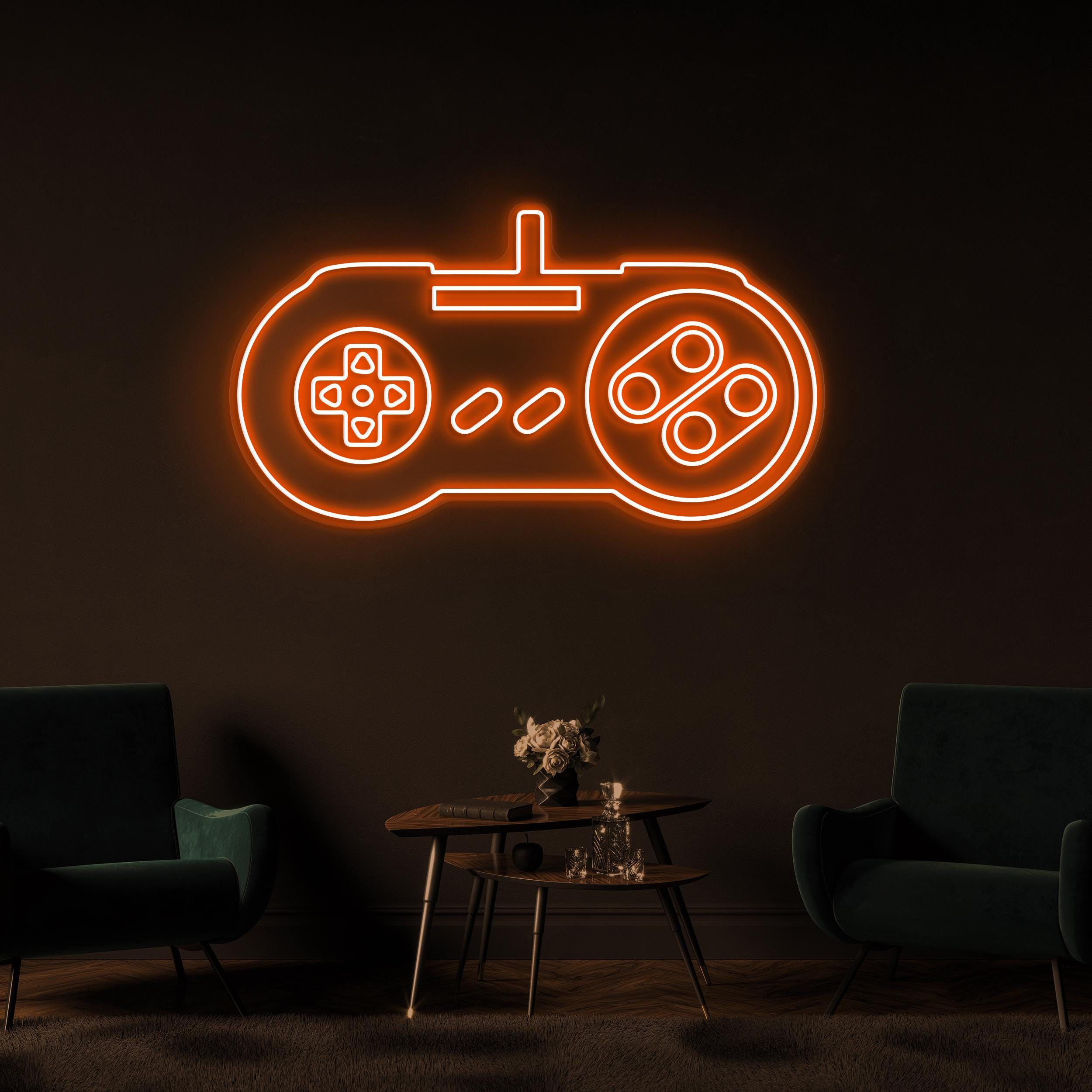 Game Controller Neon Sign, Game Controller LED Light, Gaming Zone Decor, Kids Room Wall Art, Video Game Joystick Sign, Gaming Room Neon Art