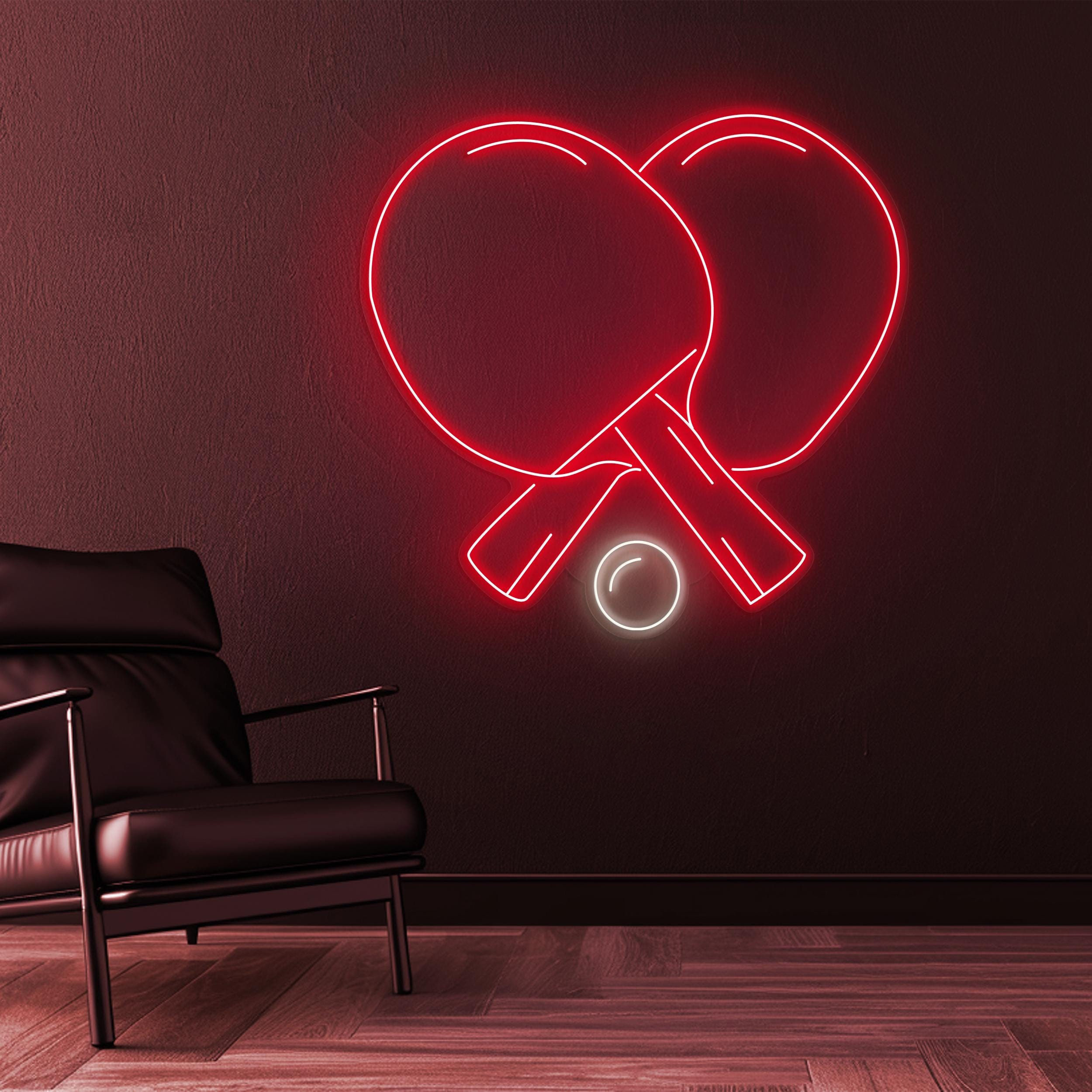 Table Tennis Neon Sign, Table Tennis LED Light, Ping Pong LED Neon Art, Home Wall Decor, Sports Shop Decor, Custom Sign, Table Tennis Lover