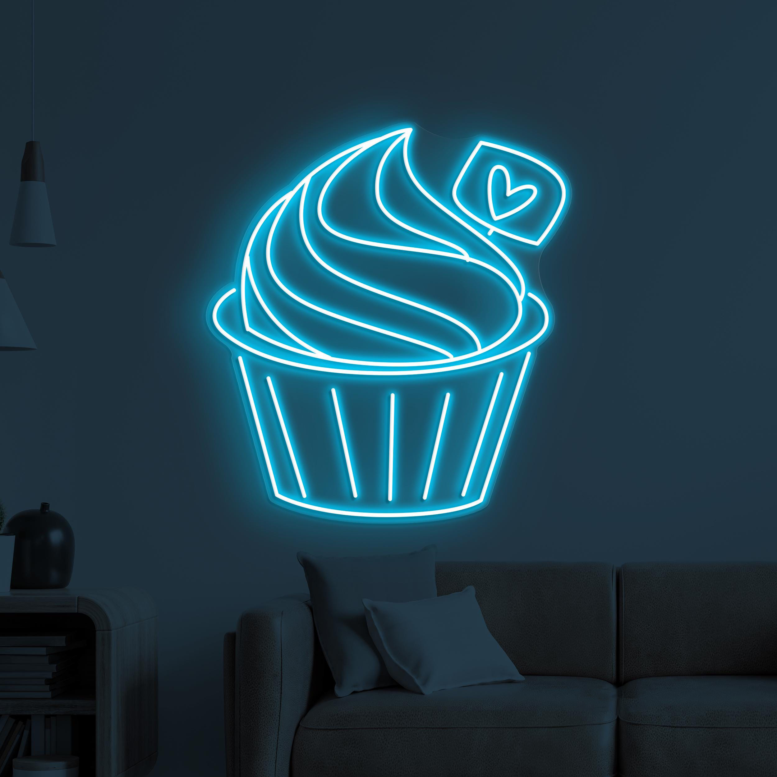 Cupcake Neon Sign, Cupcake LED Light, Cupcake Lover Wall Decor, Sweet Treat Wall Art, Custom Neon Sign, Kitchen Neon Decor, Cake Shop Art