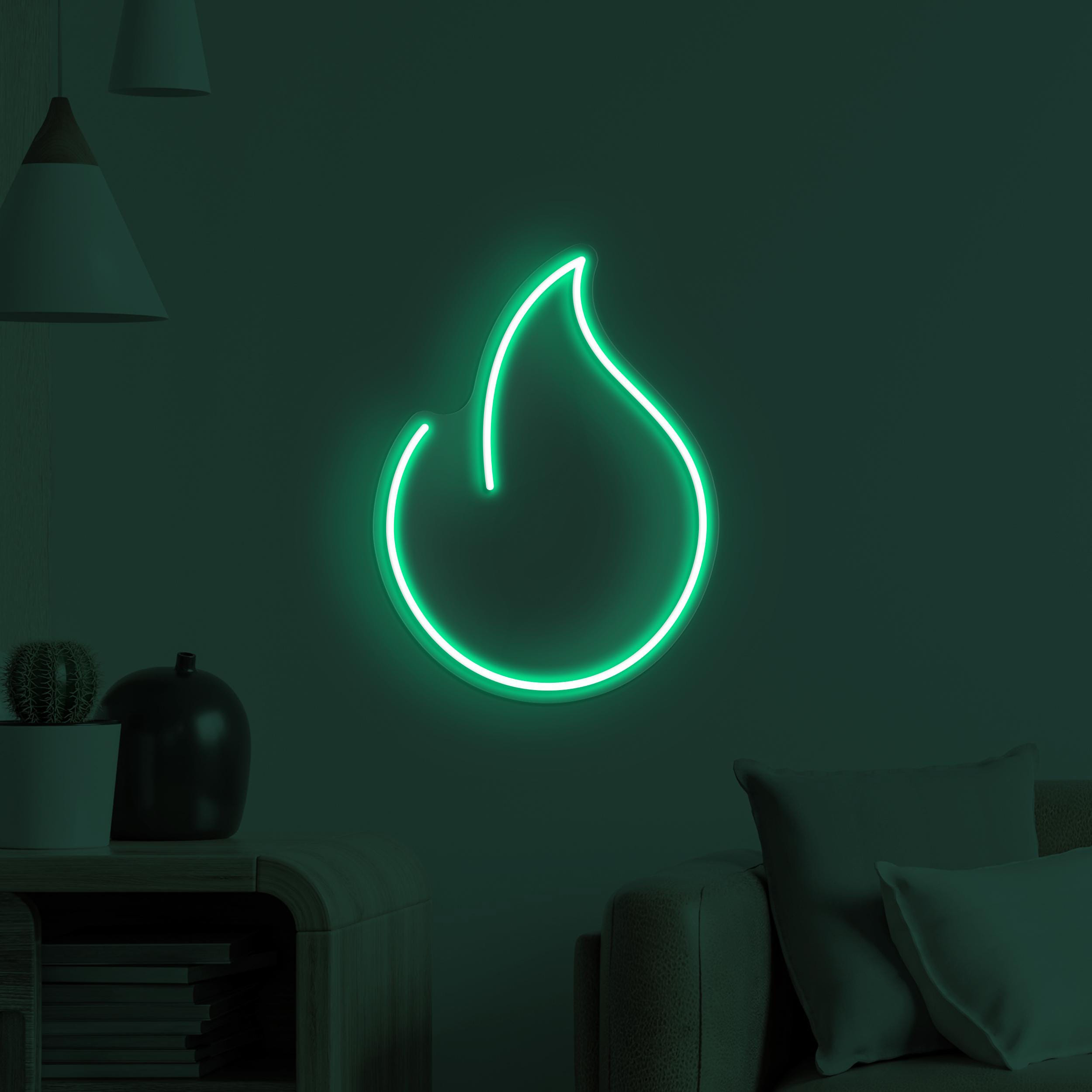 Fire Neon Sign, Fire LED Light, Flame Wall Decor, Simple Fire Neon Light, Cafe, Bar, & Restaurant Neon Decor, Home Wall Art, Fire Lover Gift