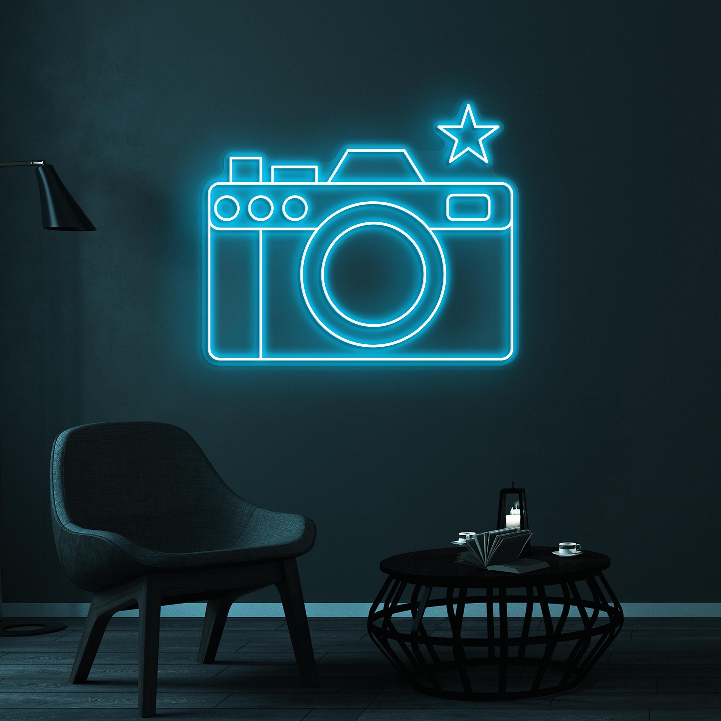 Camera Neon Sign, Camera LED Light, Photography Wall Decor, Photography Camera Neon Light, Personalized Gifts Art, Studio Room Wall Decor