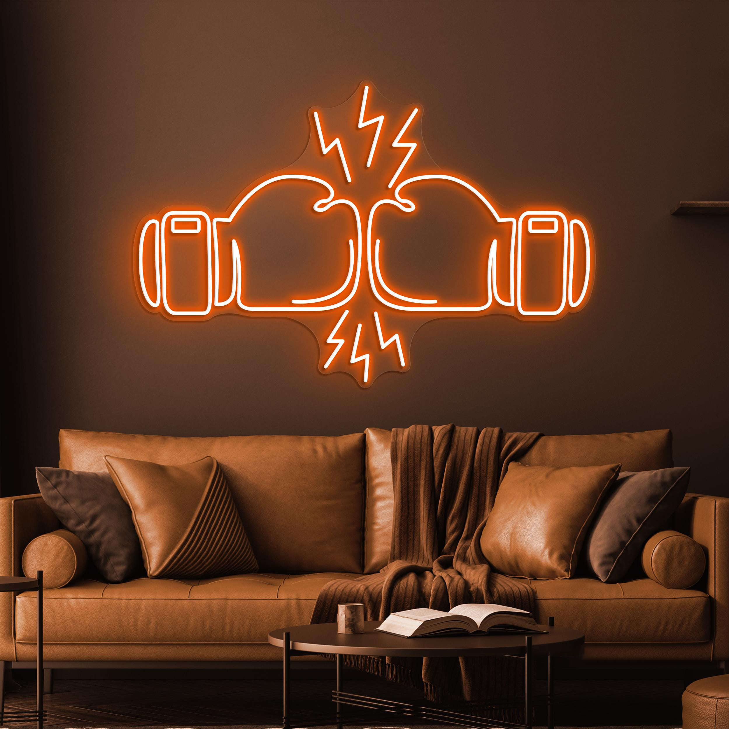 Boxing Gloves Neon Sign, Boxing Gloves LED Sign, Gym Wall Decor, Boxing Club Decor, Boxing Lover Gift, Game Room Neon Light, Home Gym Art