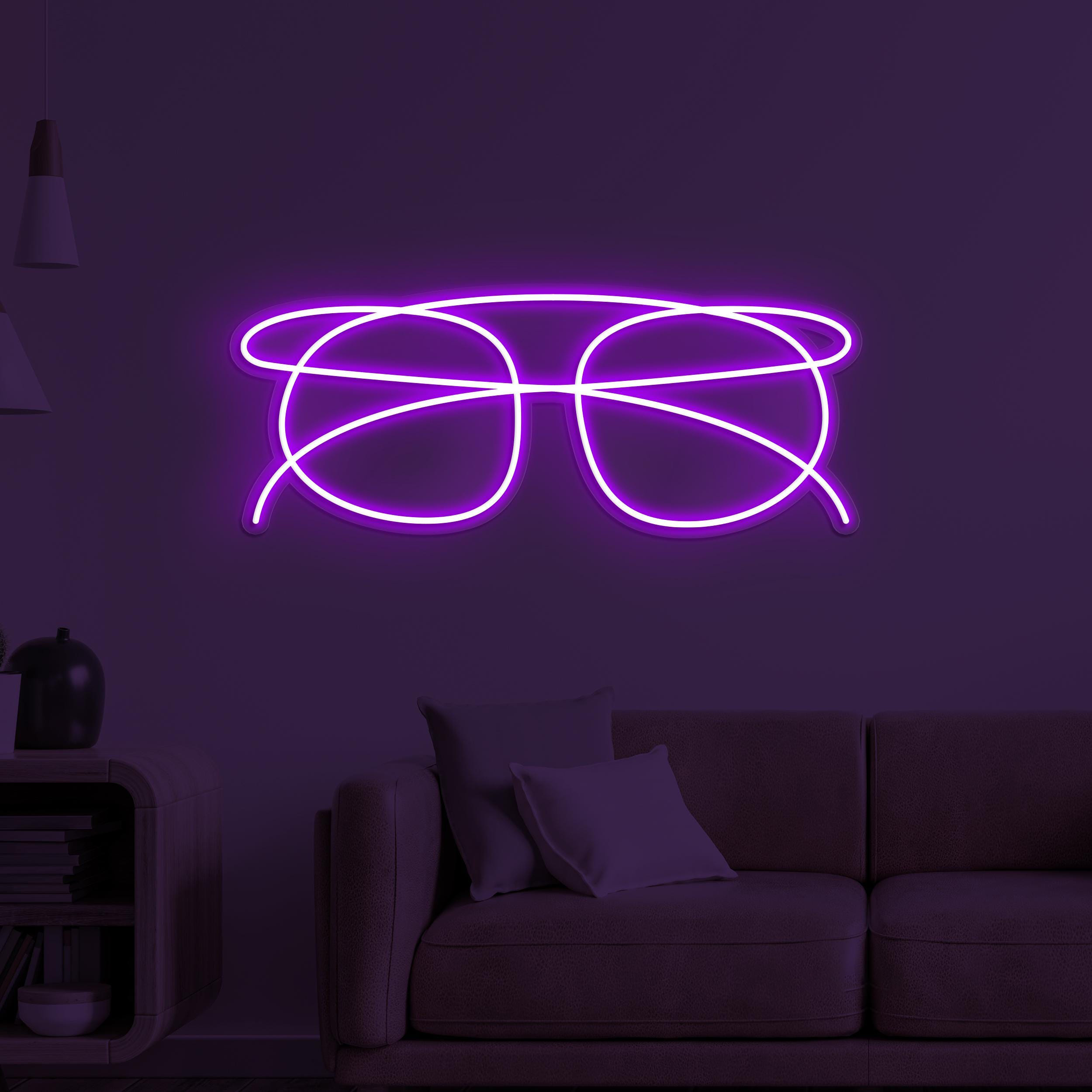 Glasses Neon Sign, Glasses LED Light, Optical Wall Decor, Led Wall Art, Fashion Room Neon Light, Optometrist Led Sign, Sunglasses Art, Gift