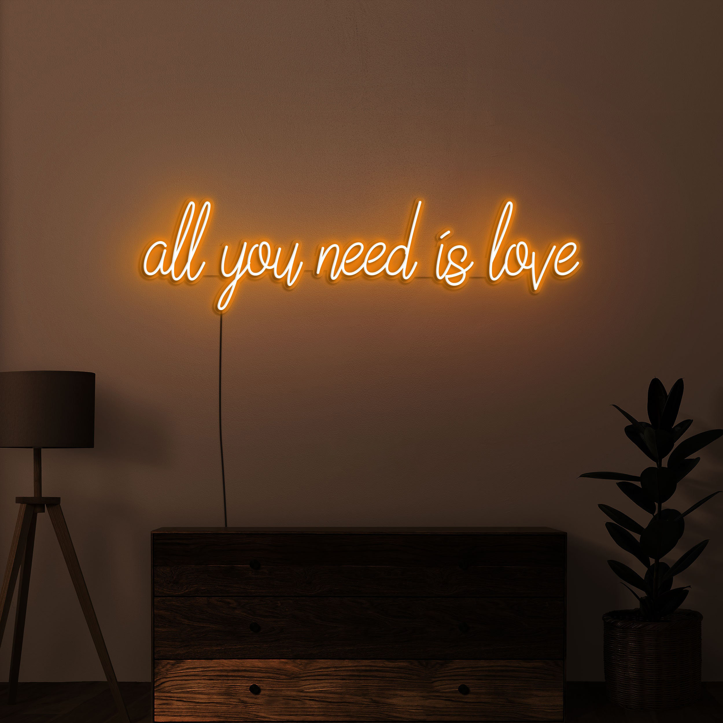 All You Need is Love LED Neon Sign, Neon Light for Wall Decor, Perfect for Wedding, Engagement Party, Bar Decor, Romantic Gift for Couples