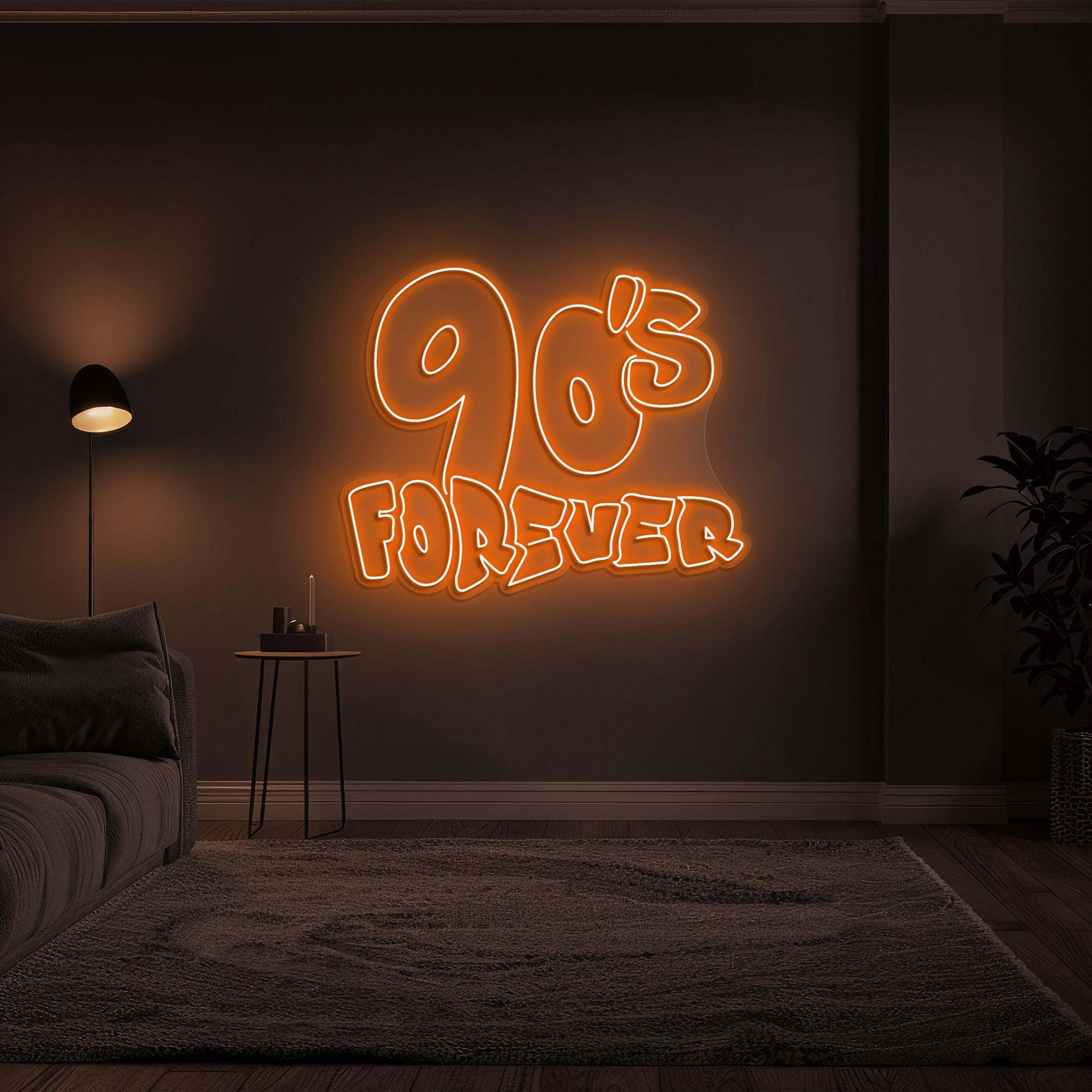 90's Forever Neon Sign, 90s Forever Light, Neon Sign for Disco, bar and Club Decor, 90s Theme Decor Sign, Best Décor for Parties and Events