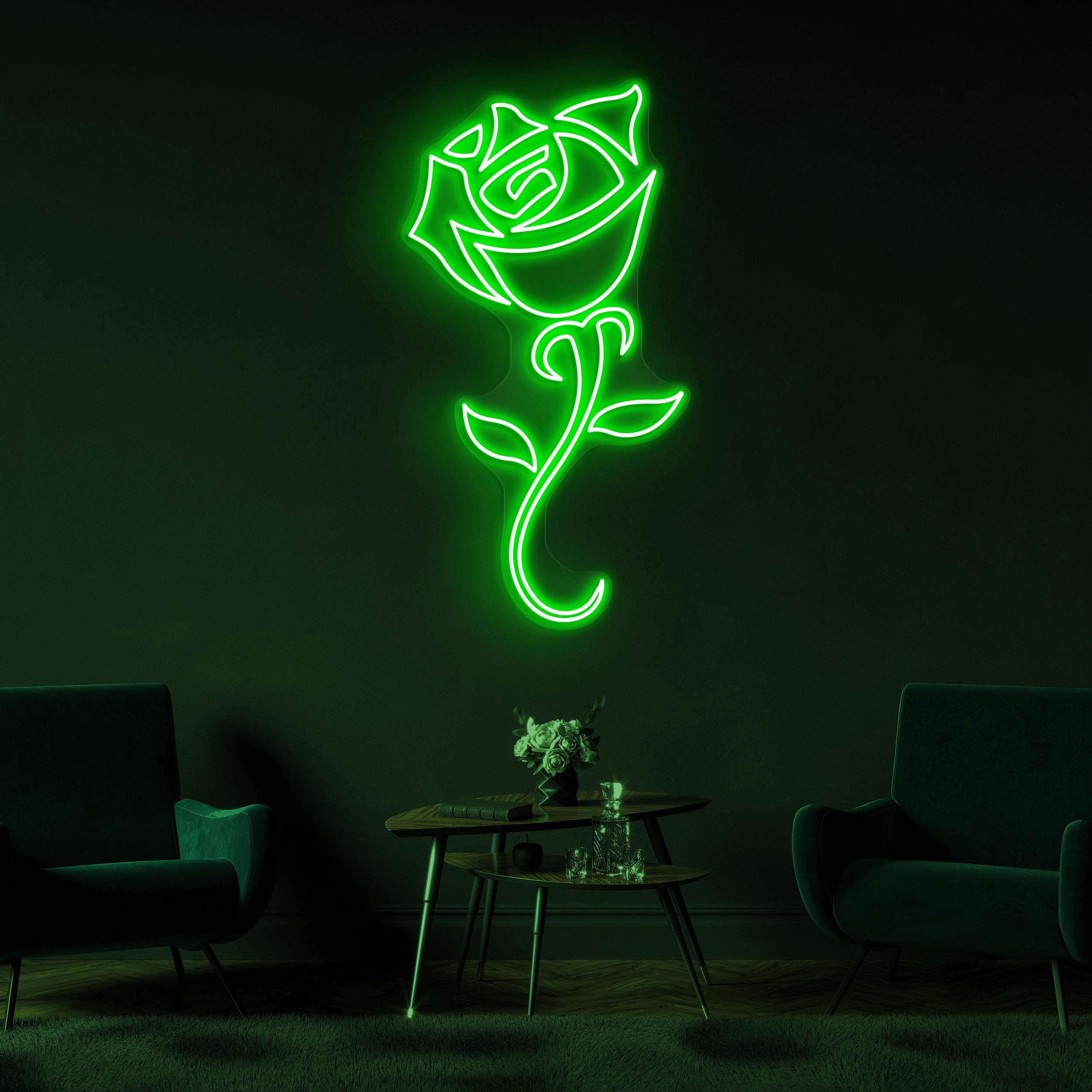 Rose Neon Sign, Rose LED Light, Rose Flower Wall Decor, Flower Shop Wall Art, Wedding Party Neon Light, Neon Gift for Romantic Couples