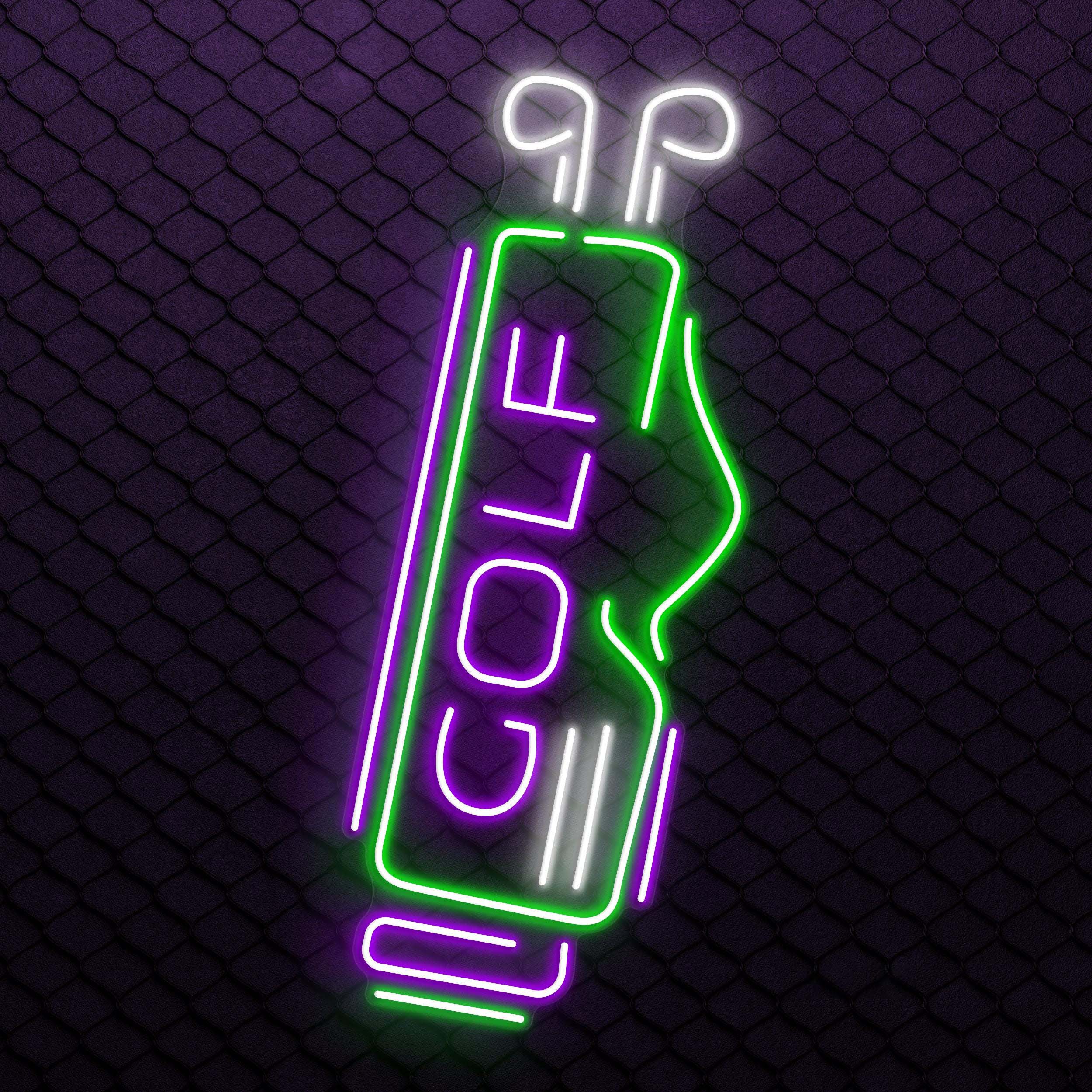 Golf Neon Sign, Golf Bag LED Light, Golf Bag Neon Light, Golf Club Wall Decor, Sports Shop Wall Art, Custom Neon Sign, Game Room Led Sign