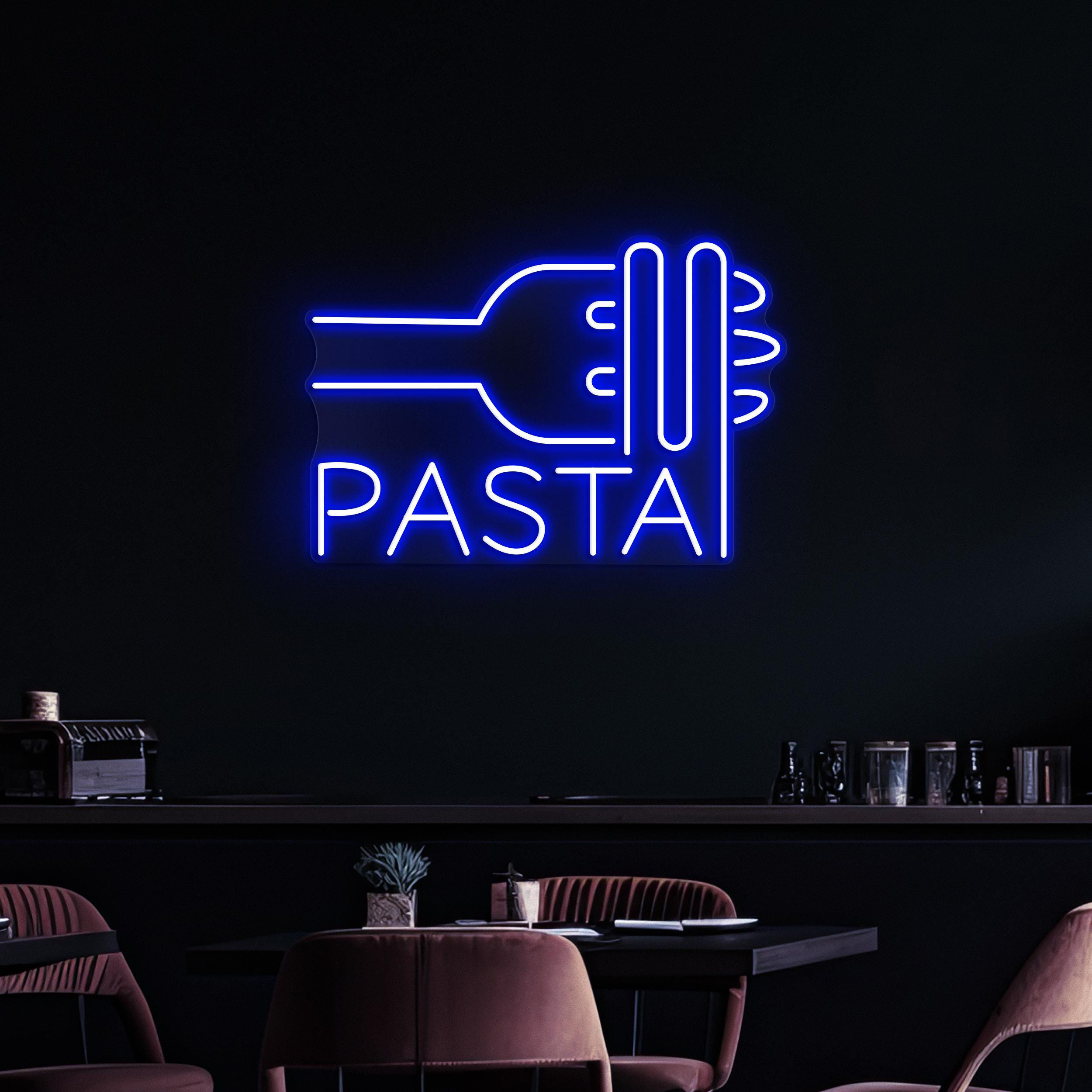 Pasta Neon Sign, Pasta LED Light, Fork Wall Decor, Ramen Wall Art, Asian Restaurant Neon Light, Kitchen Wall Light, Ramen Shop Wall Decor