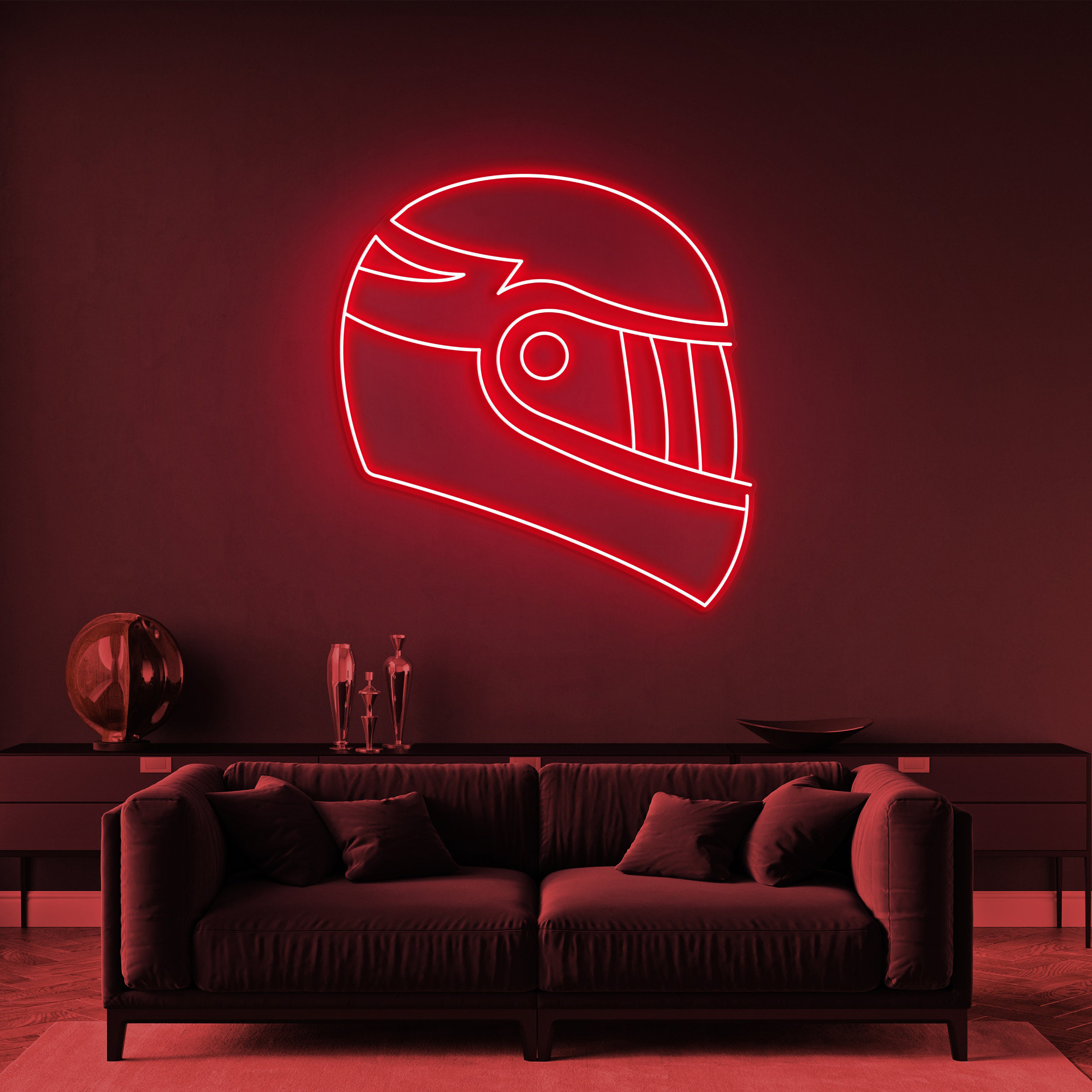 Helmet Neon Light, Bike Helmet Neon Sign, Led Neon Art, Garage and Bike Shop Decor, Party Game Room Decor, Business Shop Decor, Bike Lovers